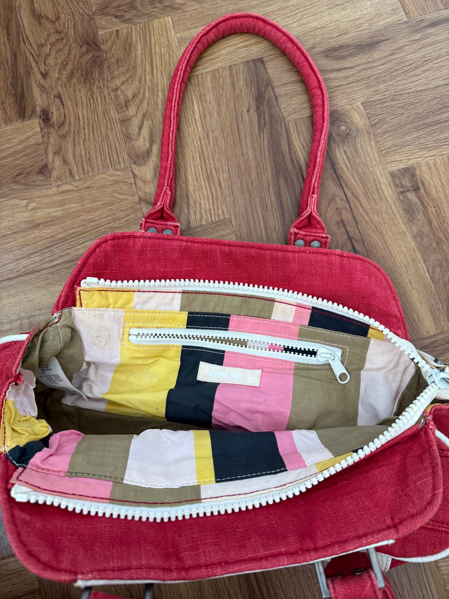 Diesel Red Shoulder Bag
