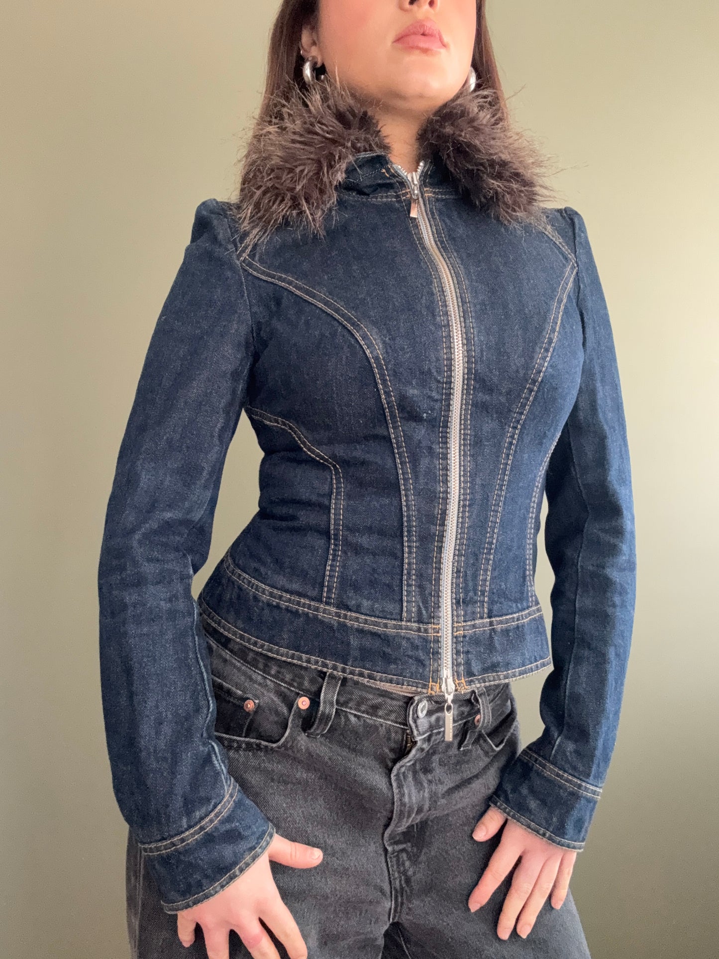 Karen Millen Fitted Denim Jacket (UK8)