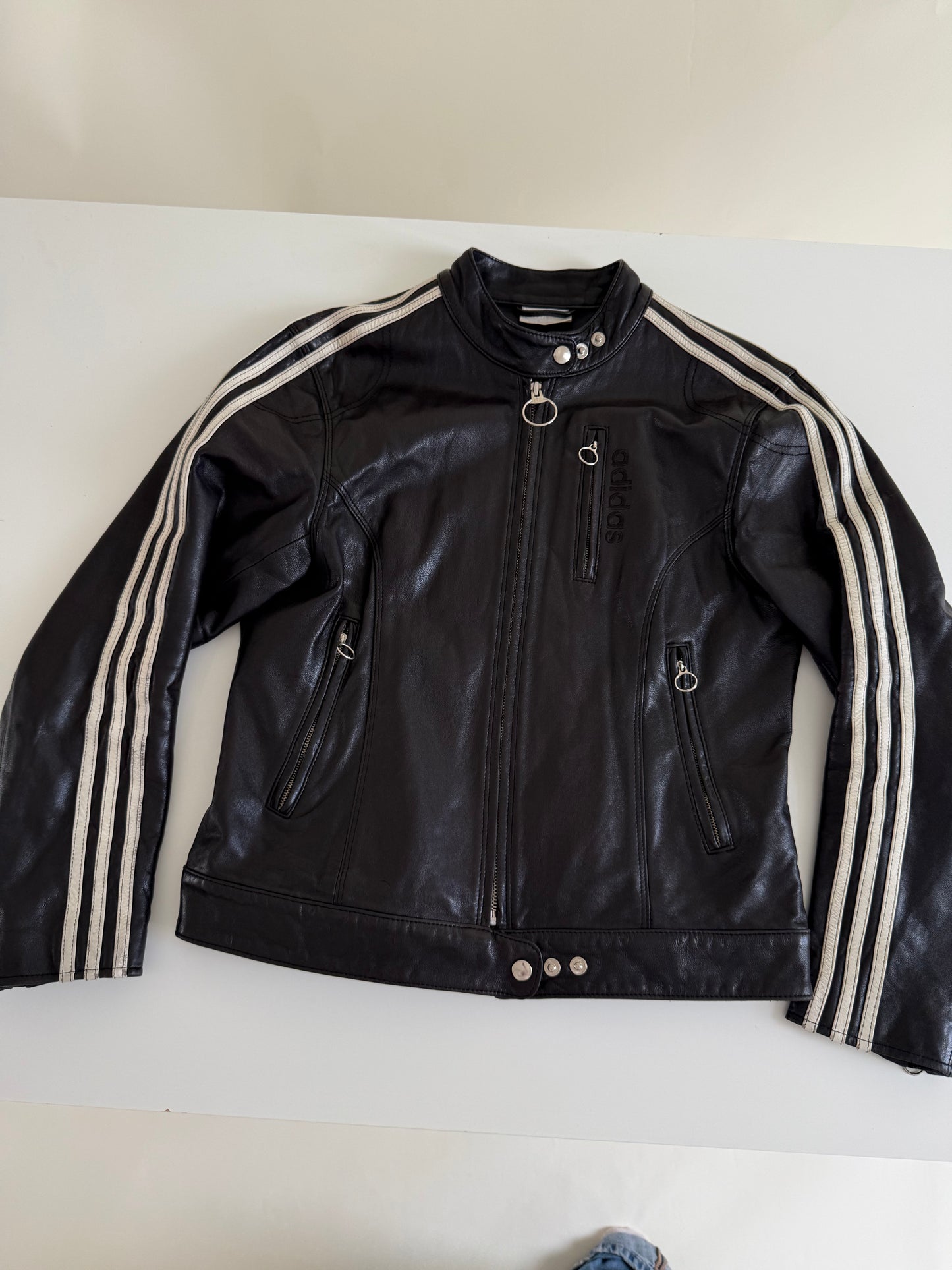 Vintage Adidas Leather Jacket (UK10)