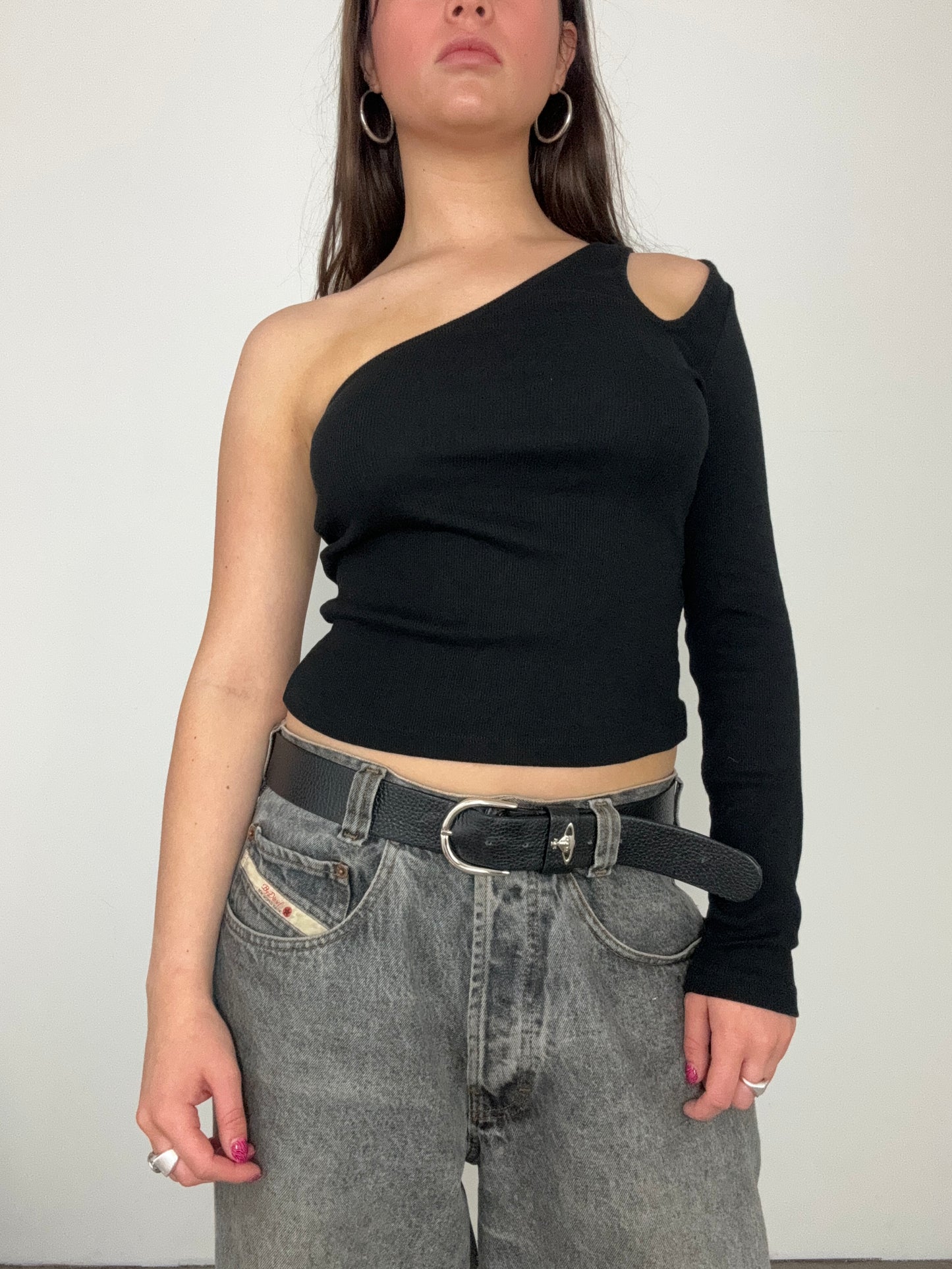 French Connection One Shoulder Top