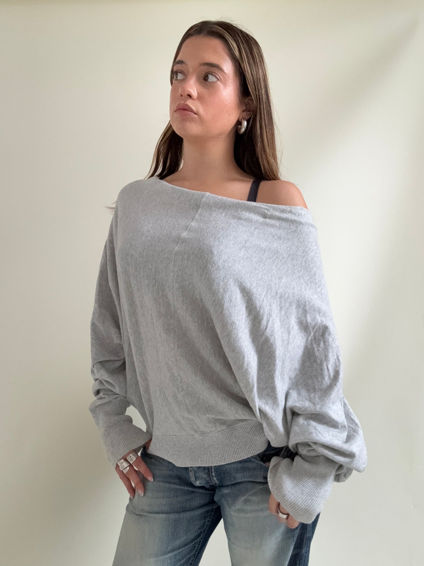 Allsaints Grey Batwing Jumper (UK14)