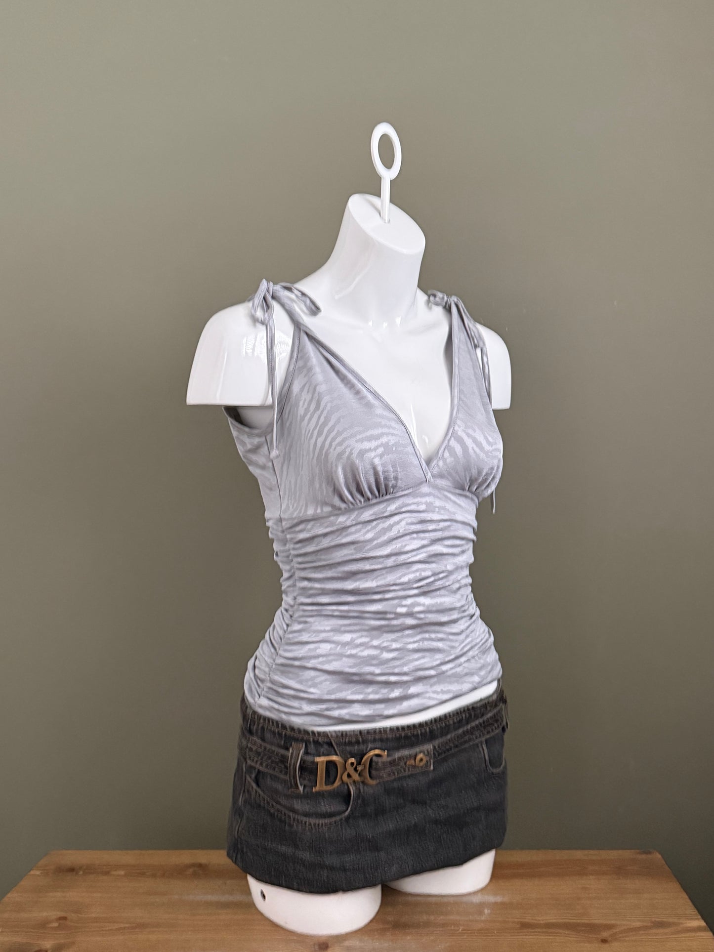 Jane Norman Silver Zebra Top (UK12)