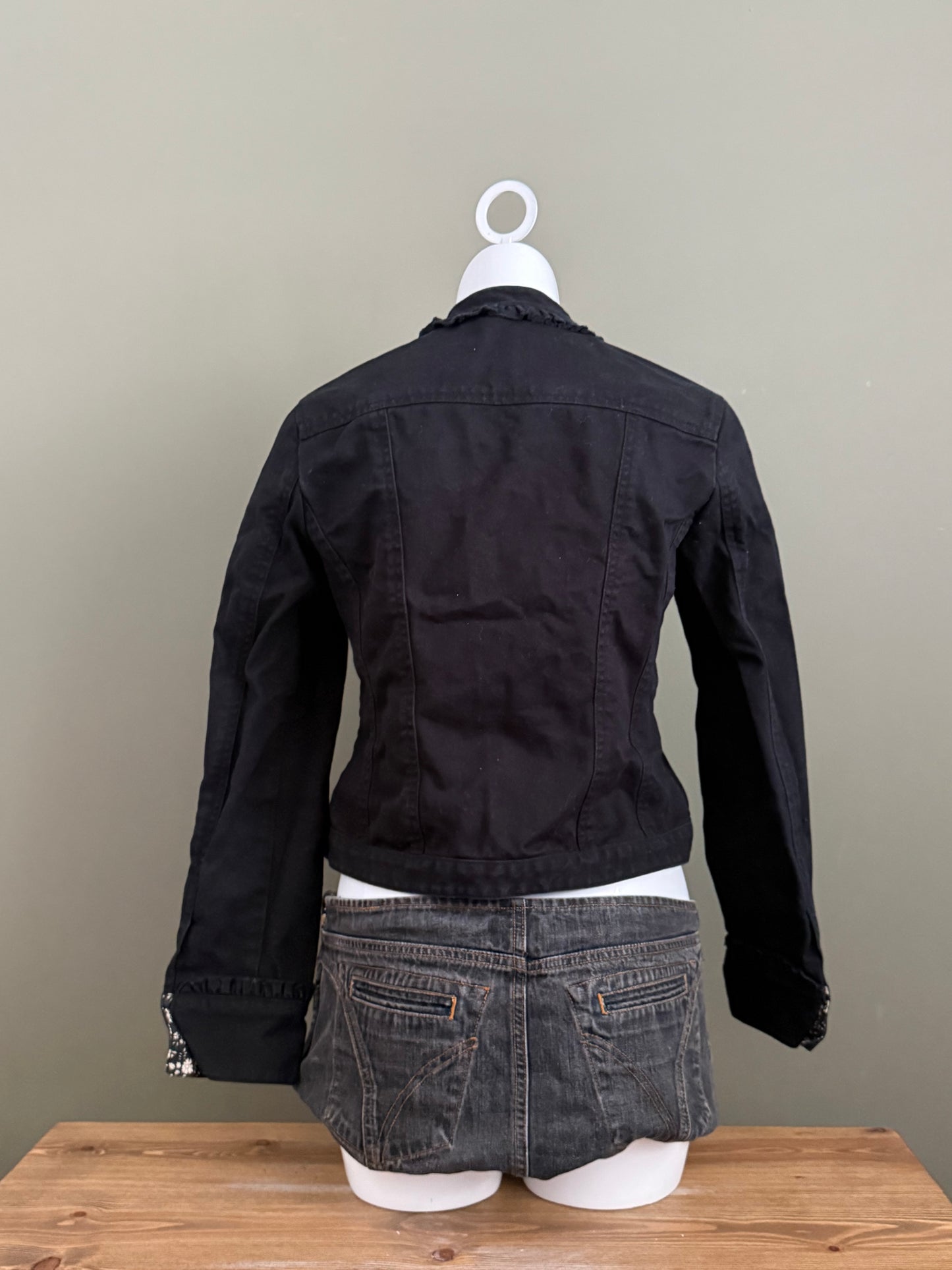 Laura Ashley Ruched Black Jacket (UK12)