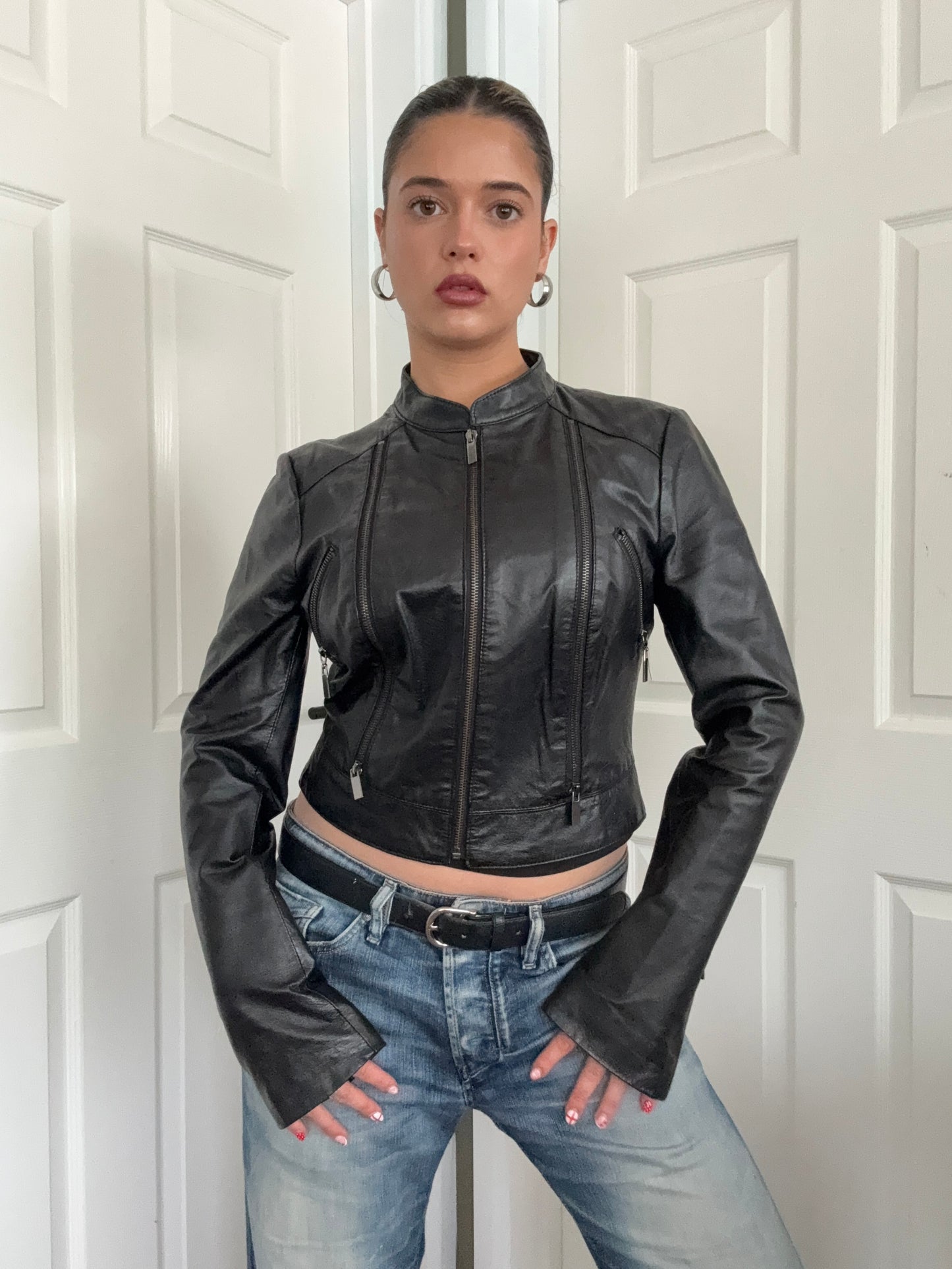 Bebe Leather Jacket (M)