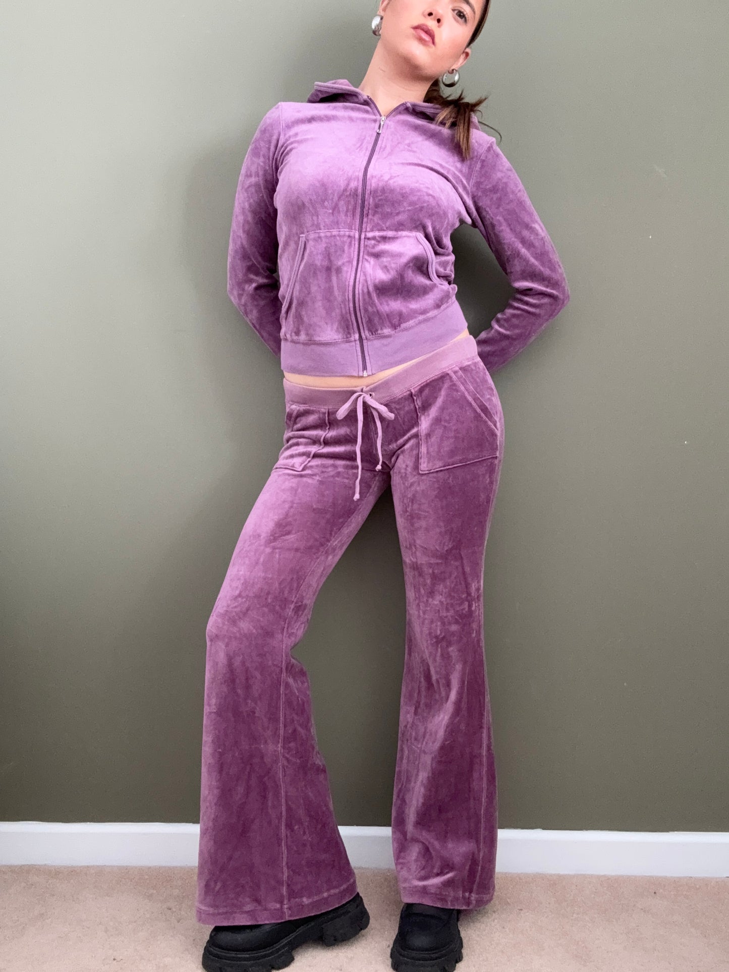 Juicy Couture Purple Velour Tracksuit (S/L)