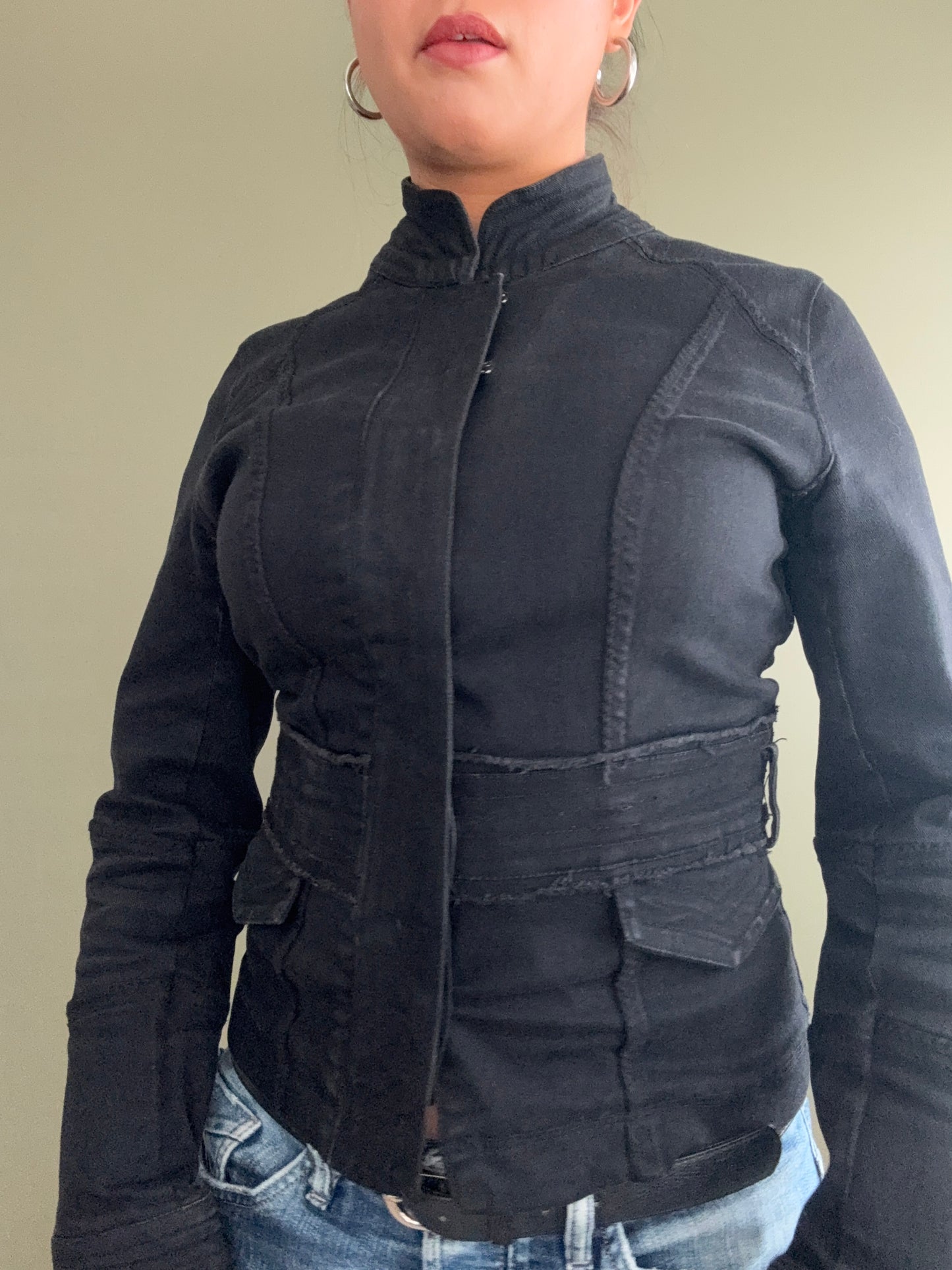 Jane Norman Fitted Black Jacket (UK10)