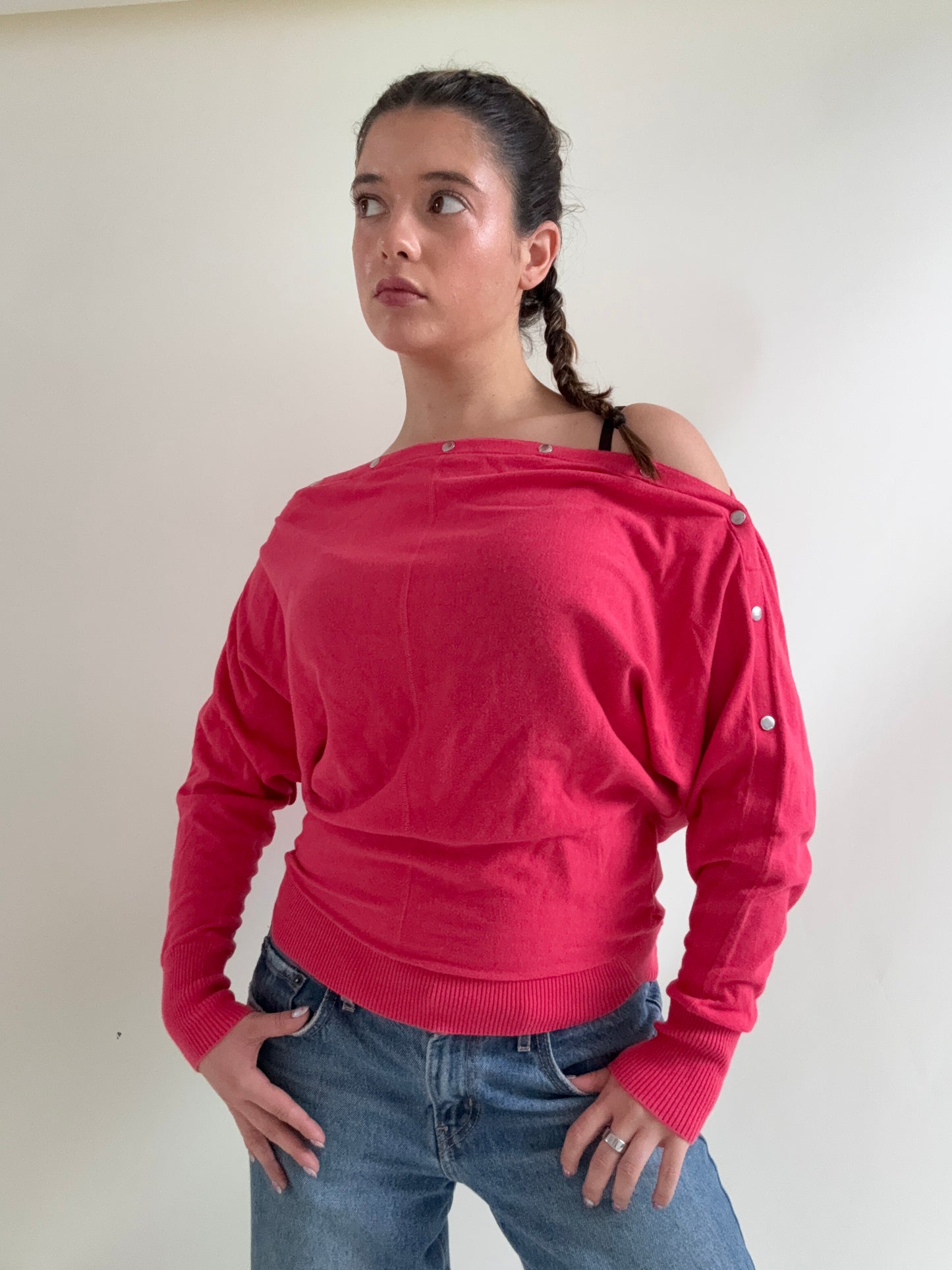 Allsaints Batwing Popper Jumper (XS)