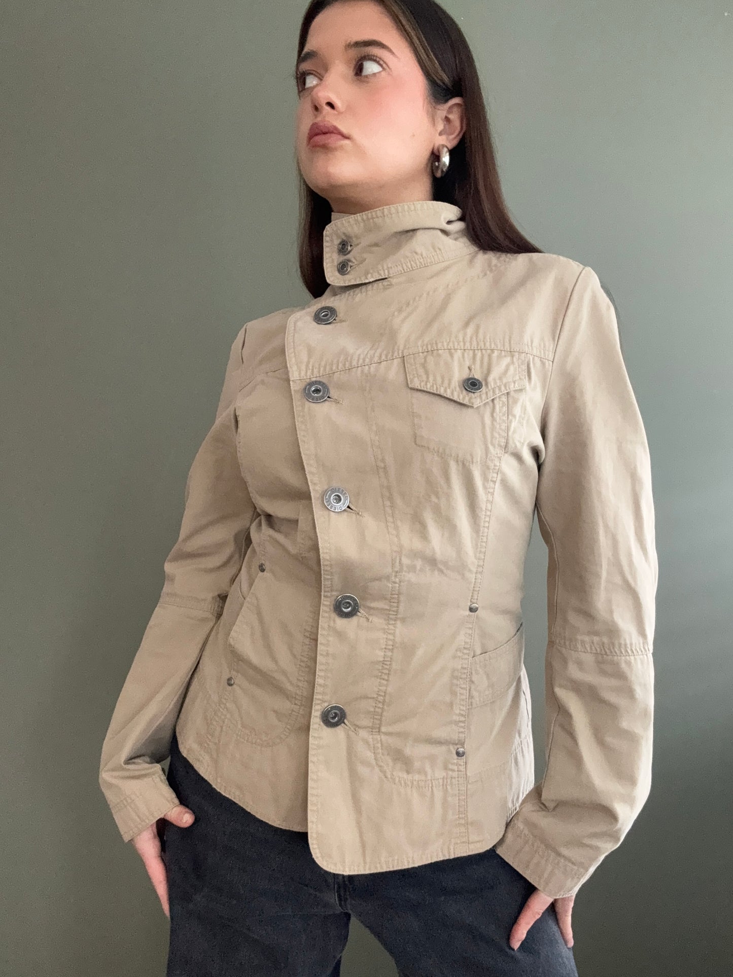 Diesel Asymmetric Button Up Jacket (M)