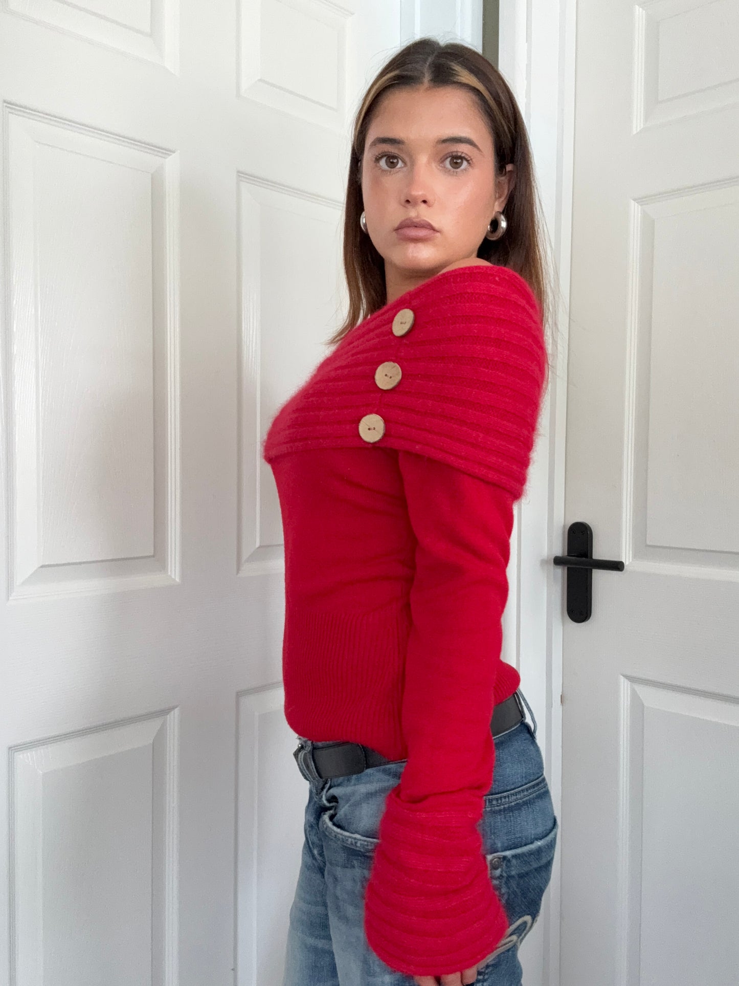 Jane Norman Off The Shoulder Jumper (UK14)