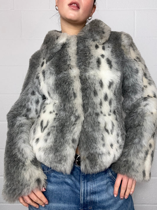 Y2K Faux Fur Jacket (XS)