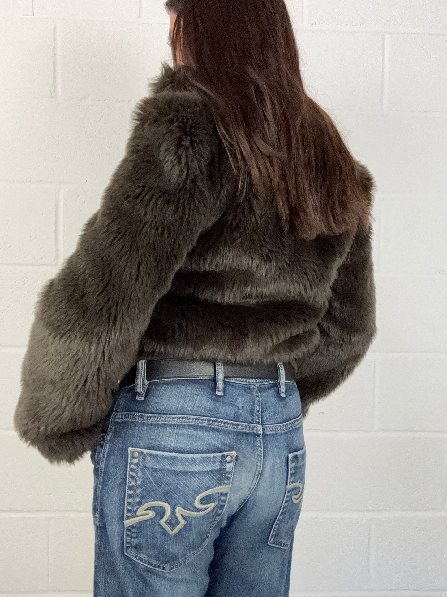 Firetrap Faux Fur Bomber Jacket (S)