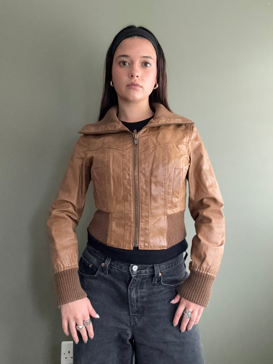 Fitted Leather Jacket (UK10)