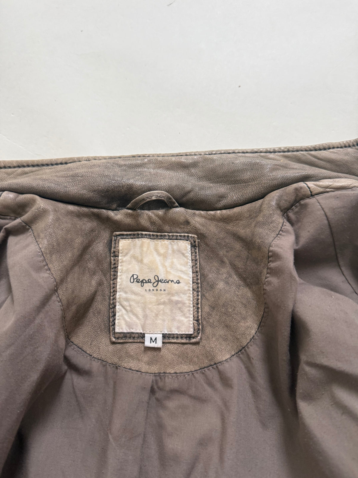 Vintage Pepe Jeans Leather Biker Jacket (M)