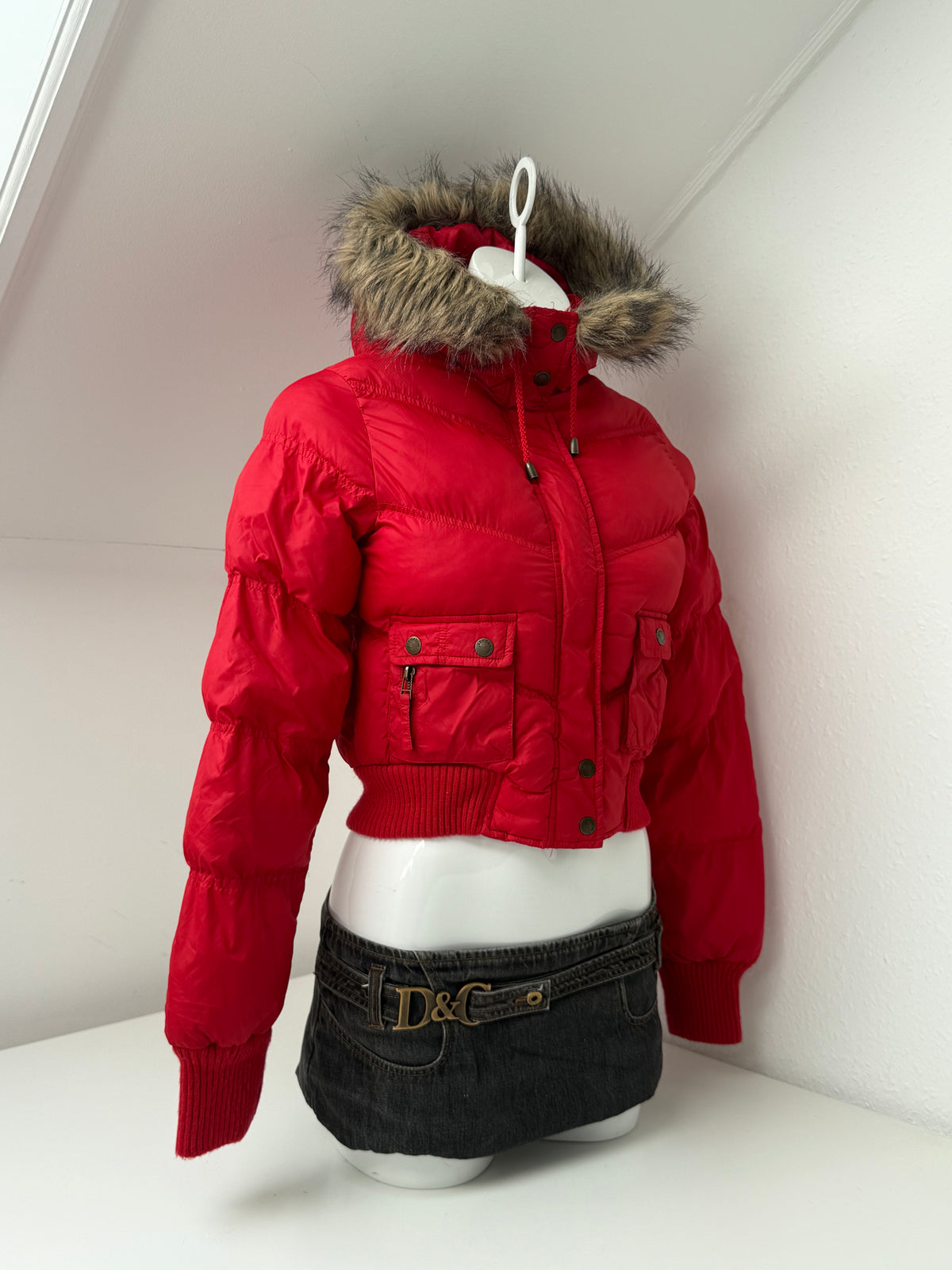 Cropped Y2K Puffer Jacket (XS)