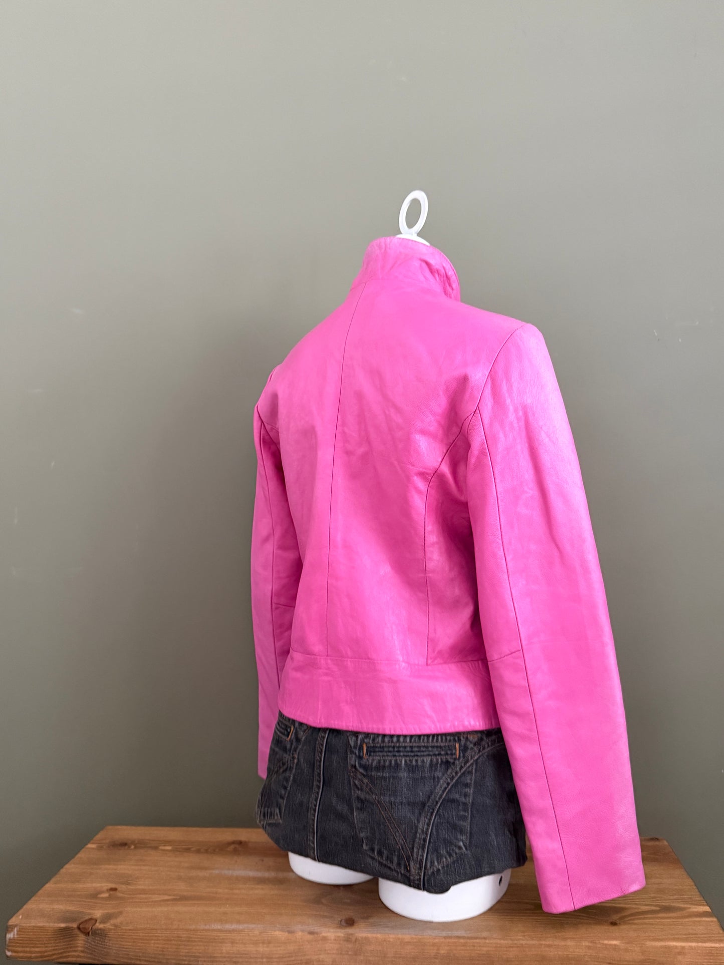 Pink Leather Jacket (M)