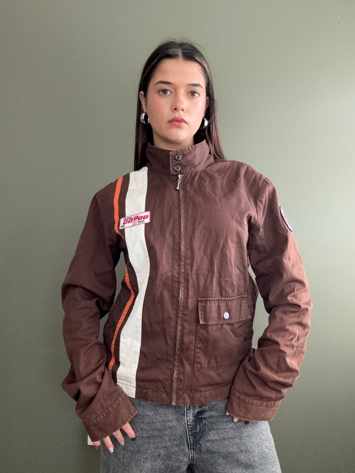 Guess Brown Biker Jacket (S)