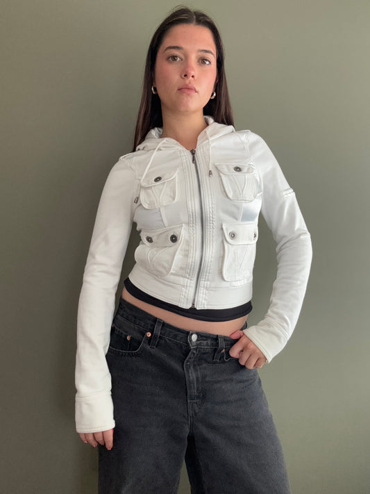 Jane Norman Cargo Zip Hoodie (UK6)