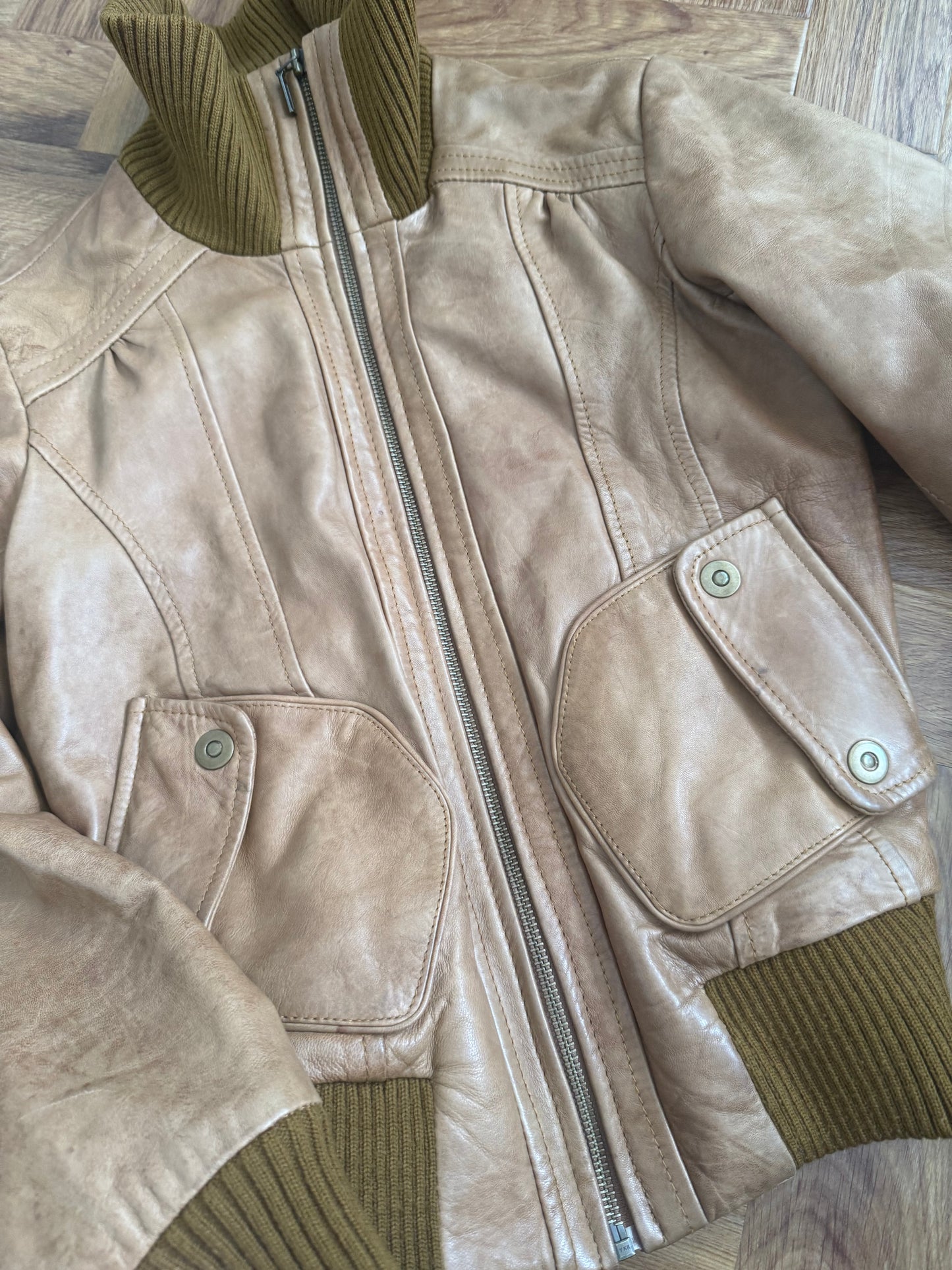 Fitted Leather Jacket (UK8)