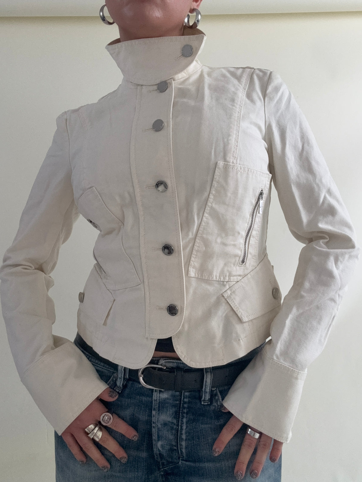 Karen Millen Funnel Neck Corset Jacket (UK10)