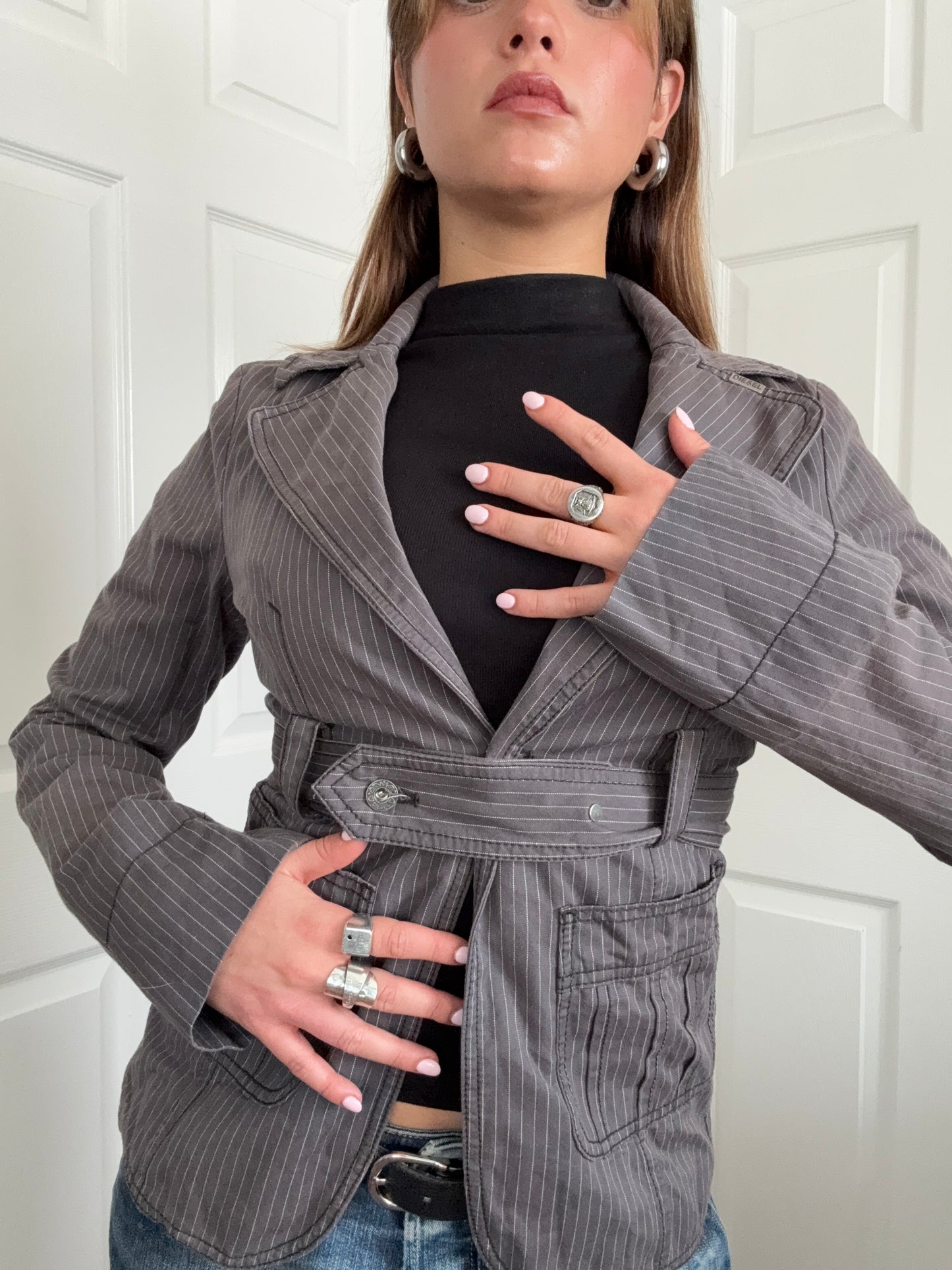 Diesel Pinstripe Blazer Jacket (S)
