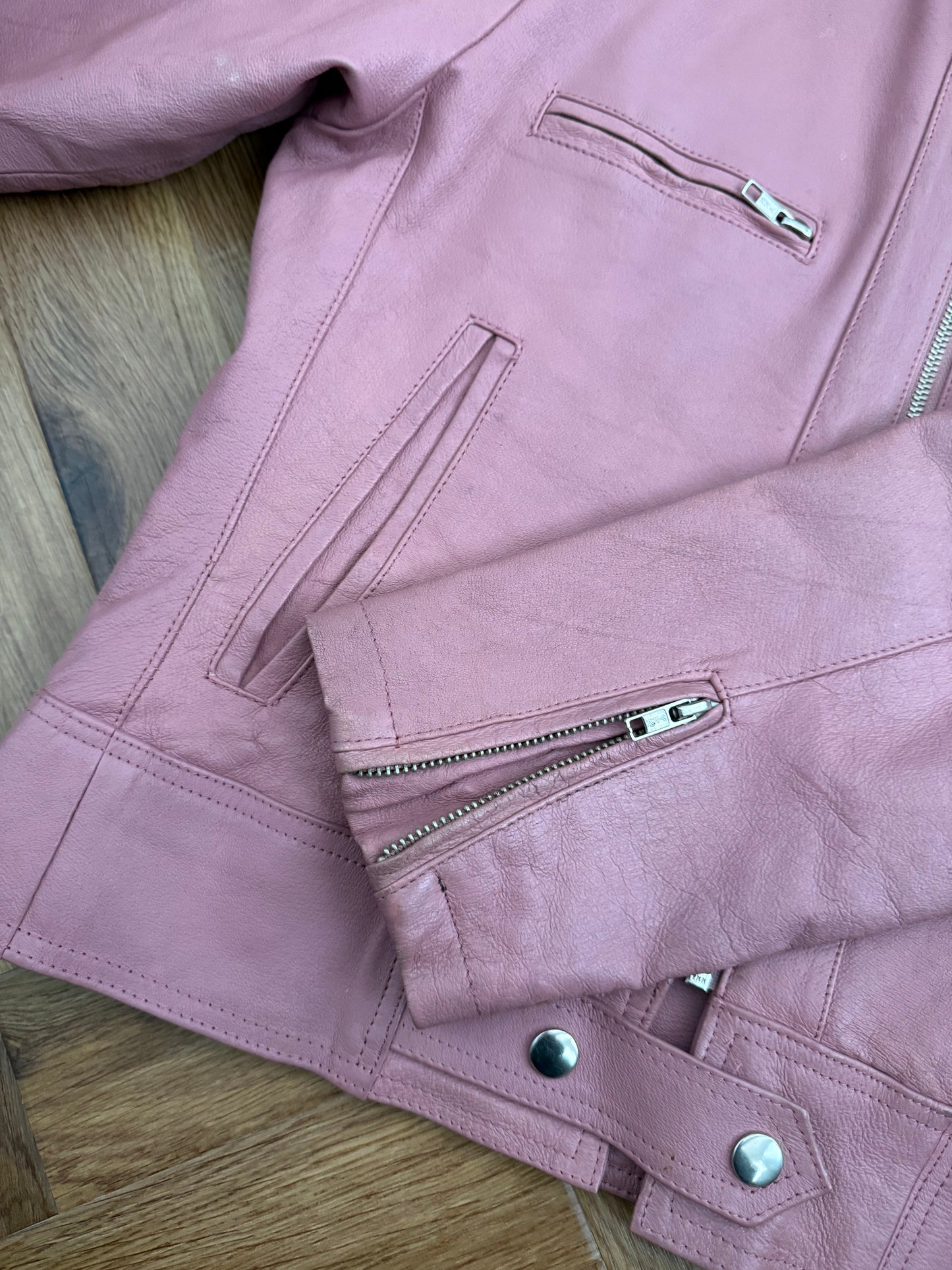 Pink Leather Jacket (M)