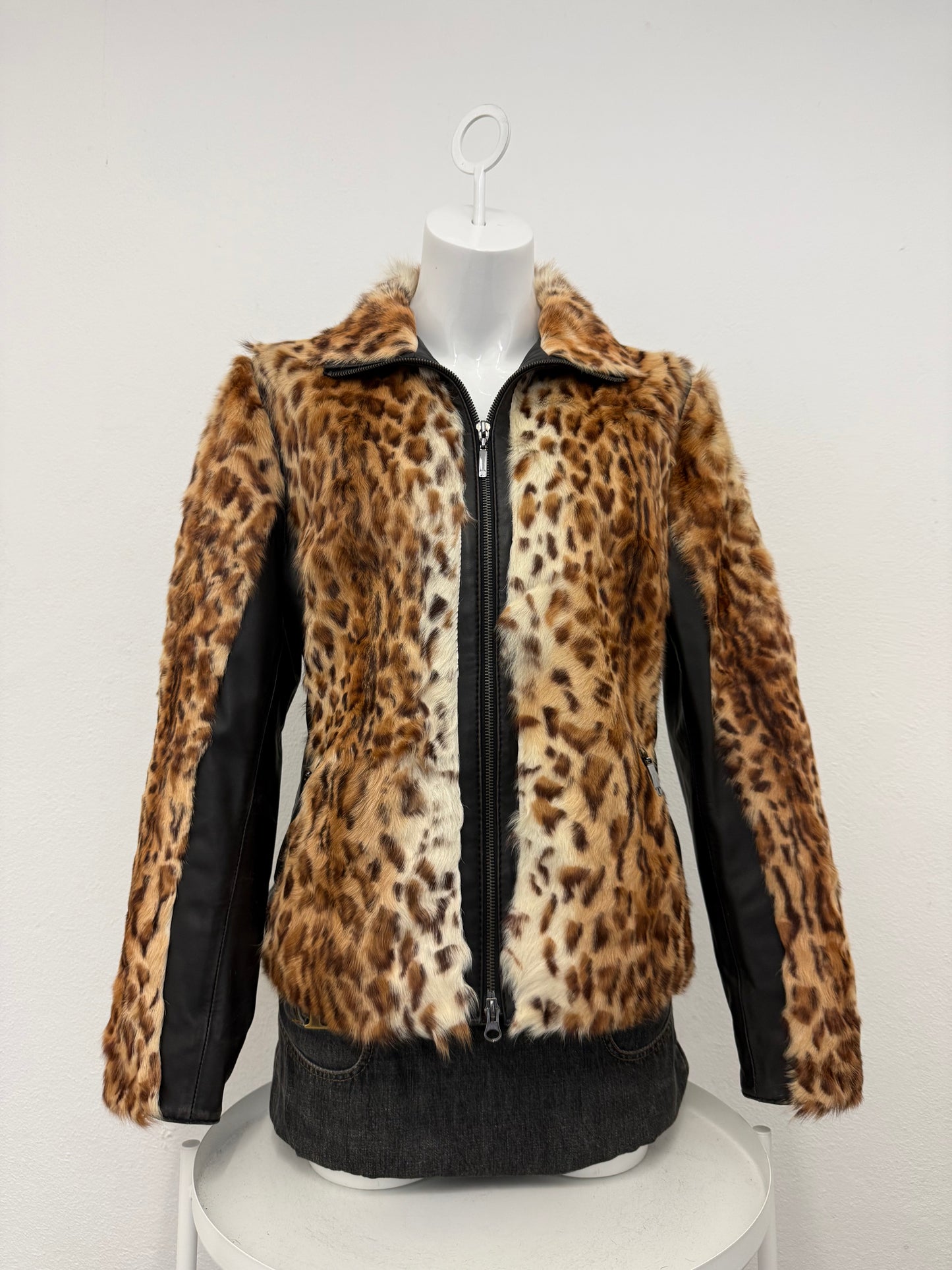 Leather, Faux Fur Jacket (M)