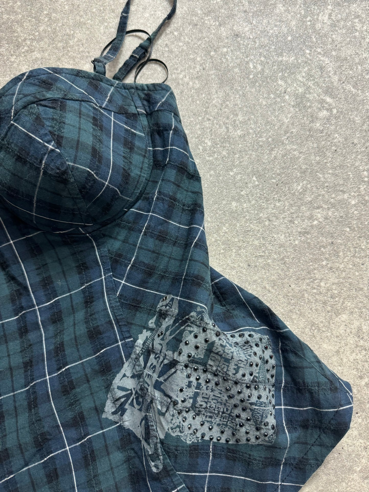 Guess Tartan Corset Top (S)