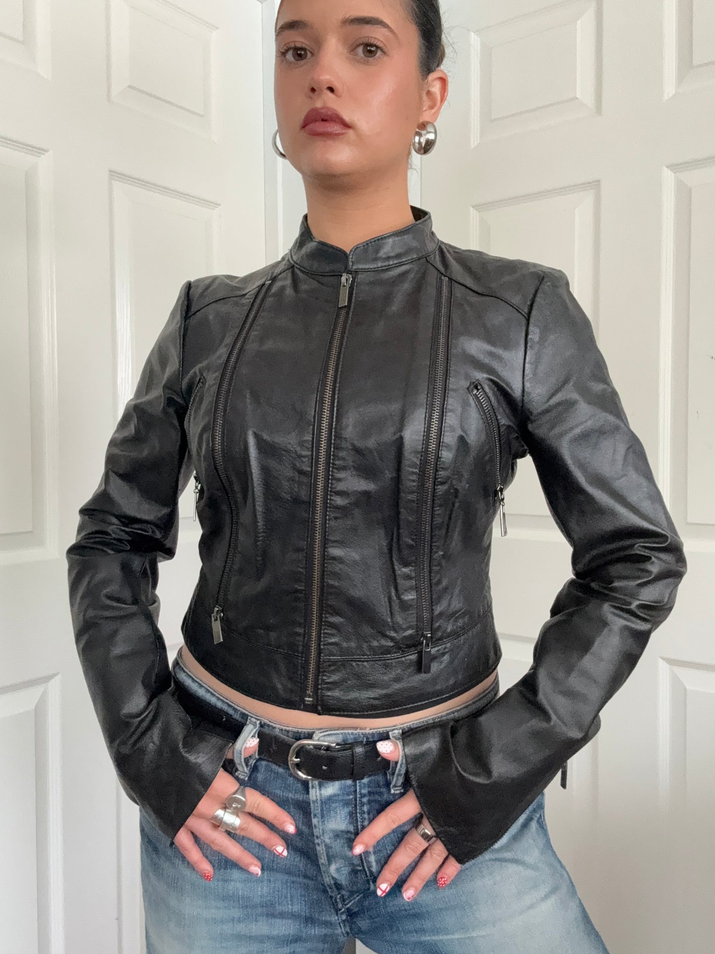 Bebe Leather Jacket (M)