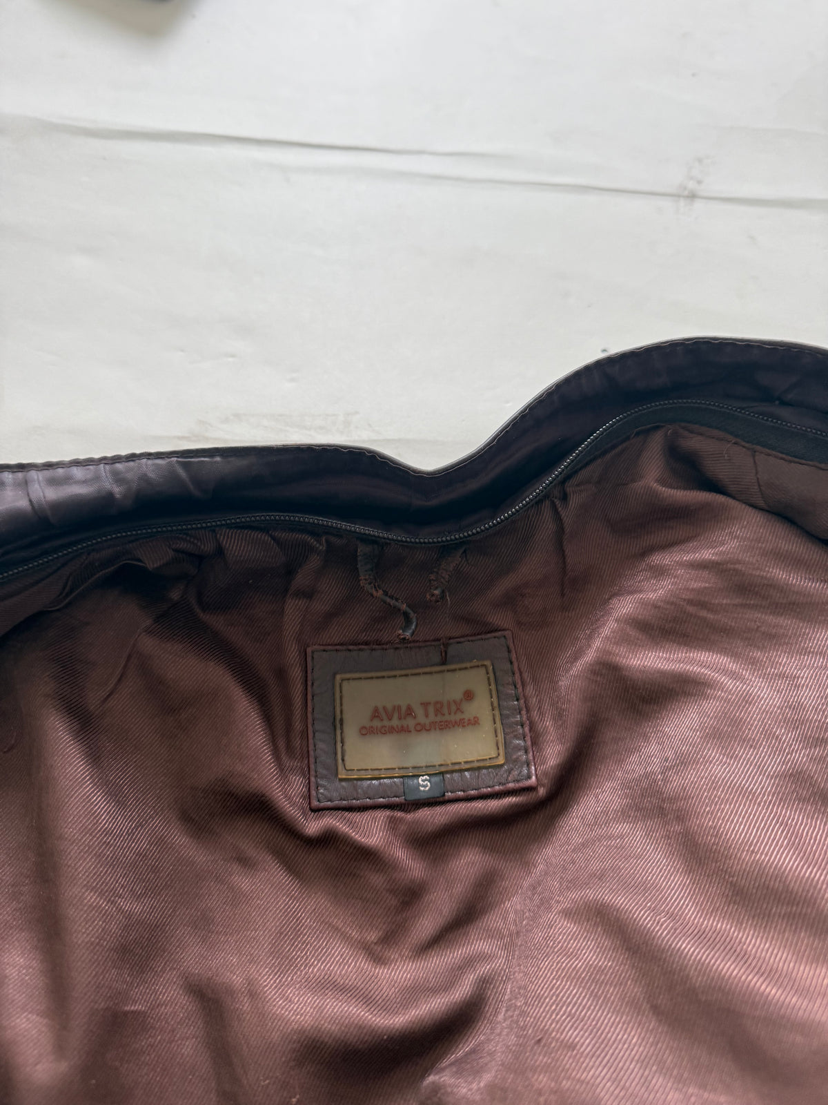 Vintage Leather Racer Biker Jacket (S)