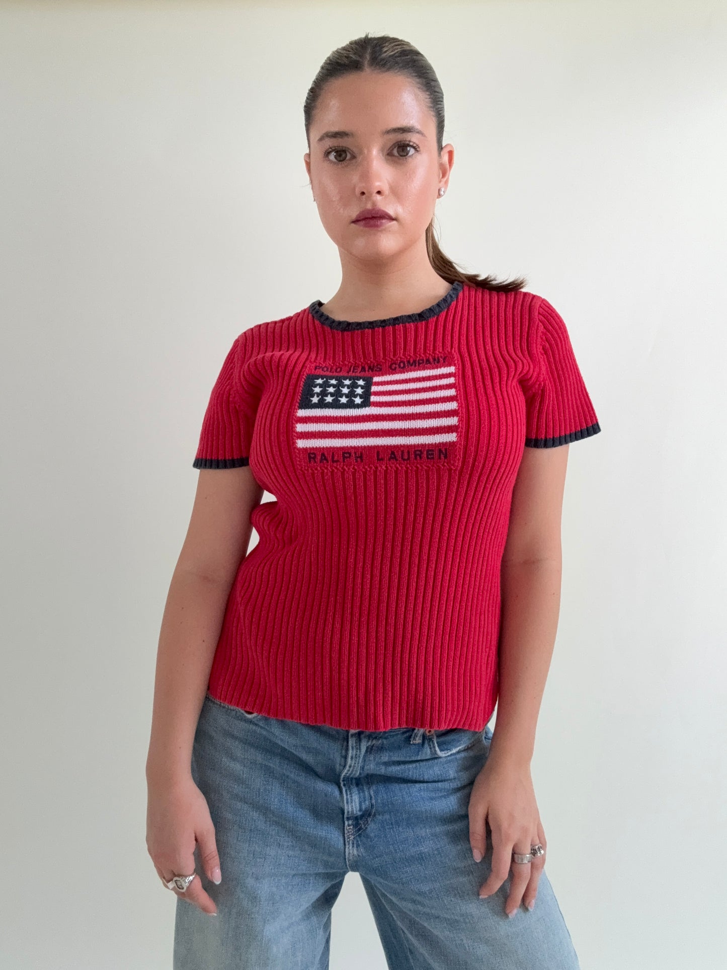 Ralph Lauren Knit Flag Top (M)