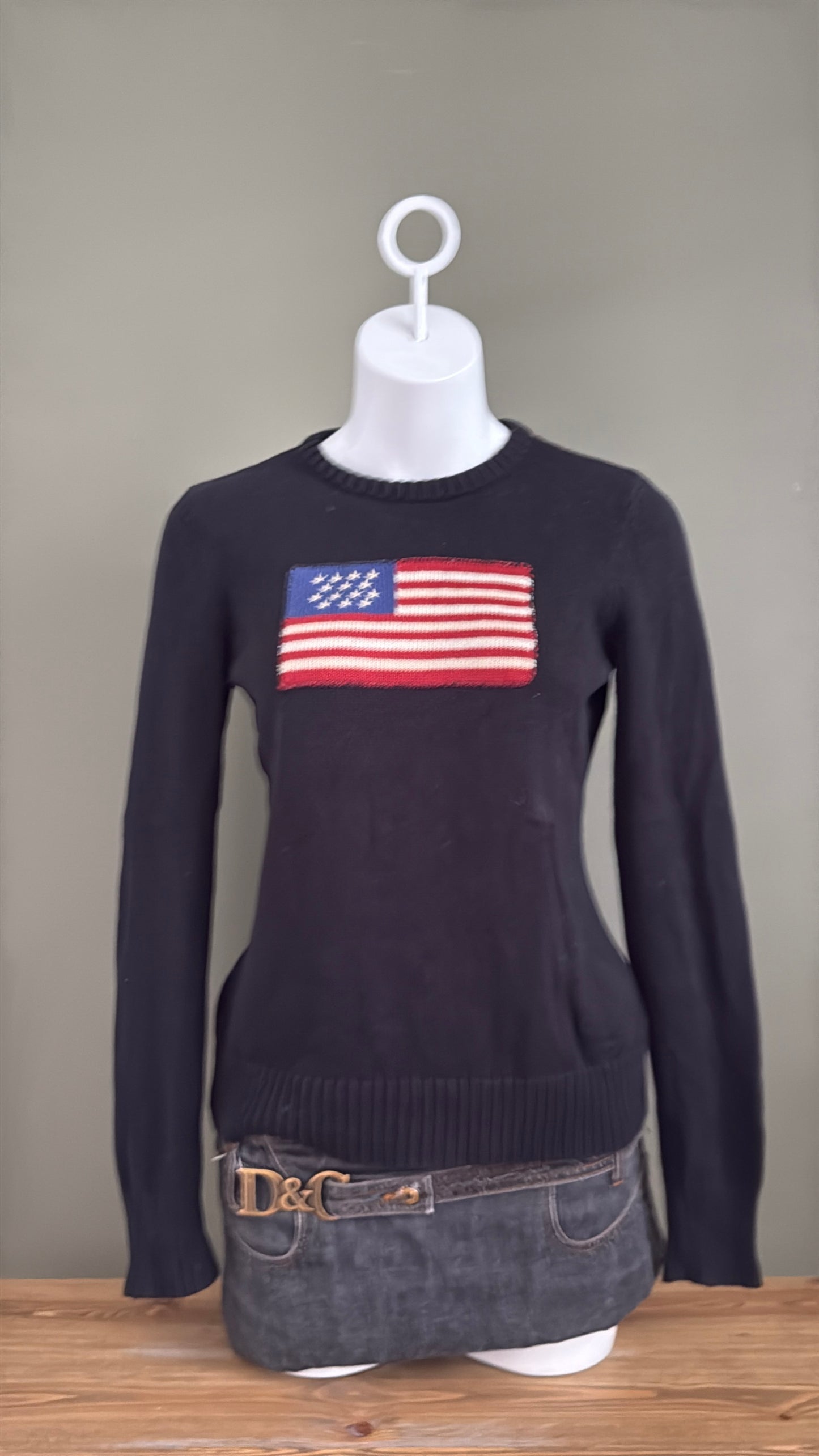 Ralph Lauren Knitted Flag Jumper (M)