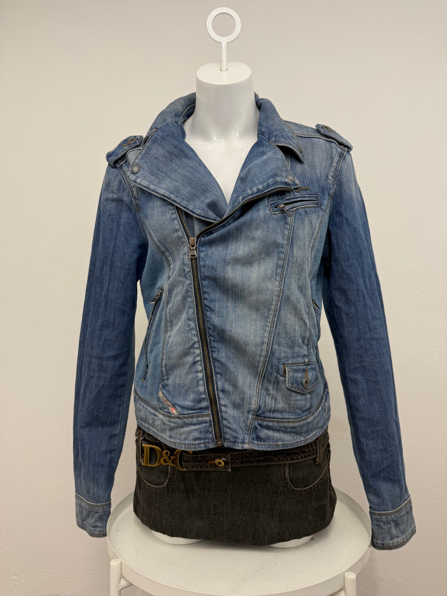 Diesel Denim Biker Jacket (L)