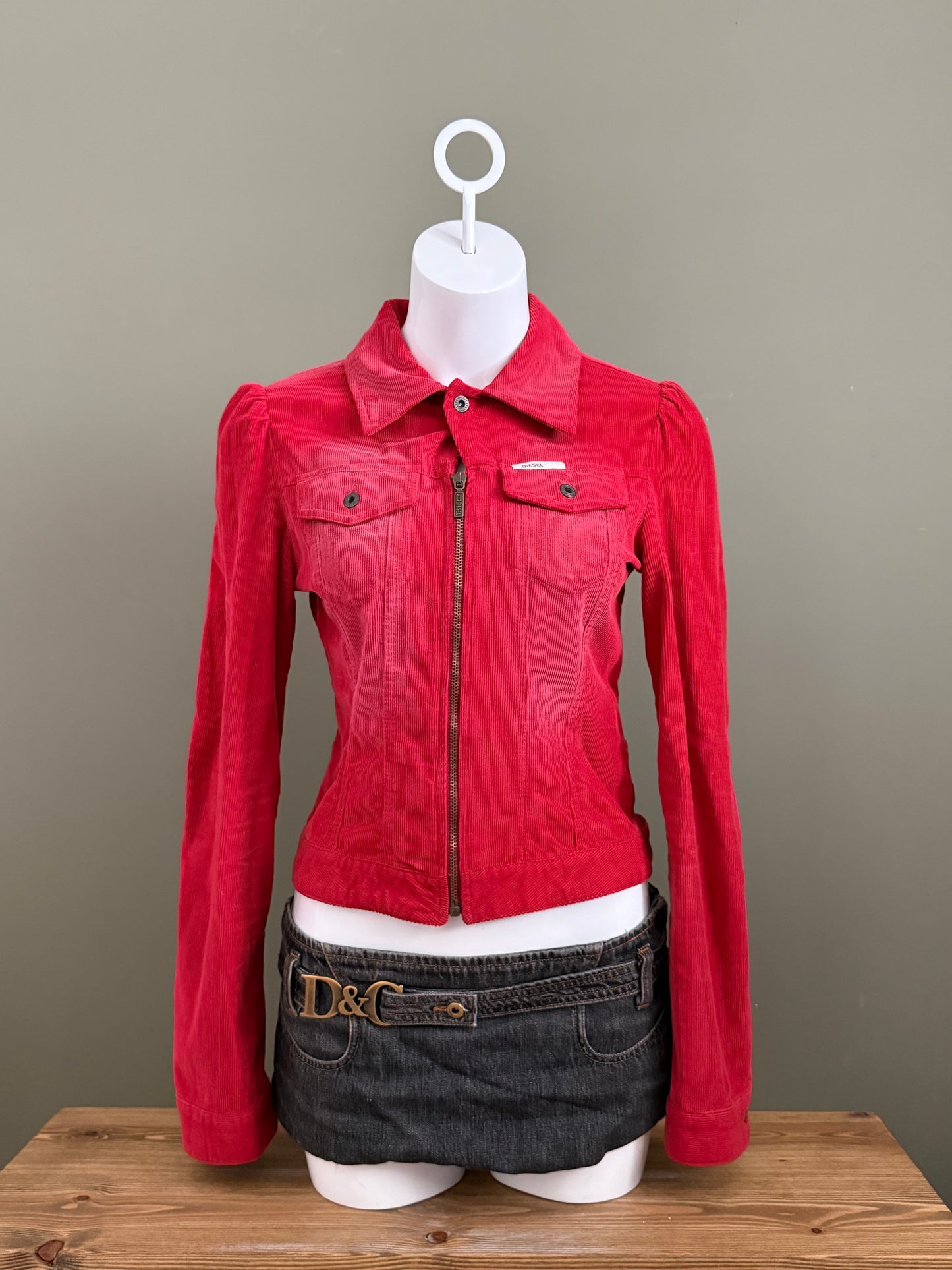 Red Diesel Corduroy Fitted Jacket (M)