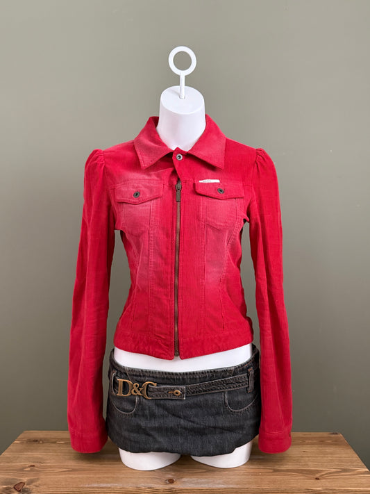 Red Diesel Corduroy Fitted Jacket (M)