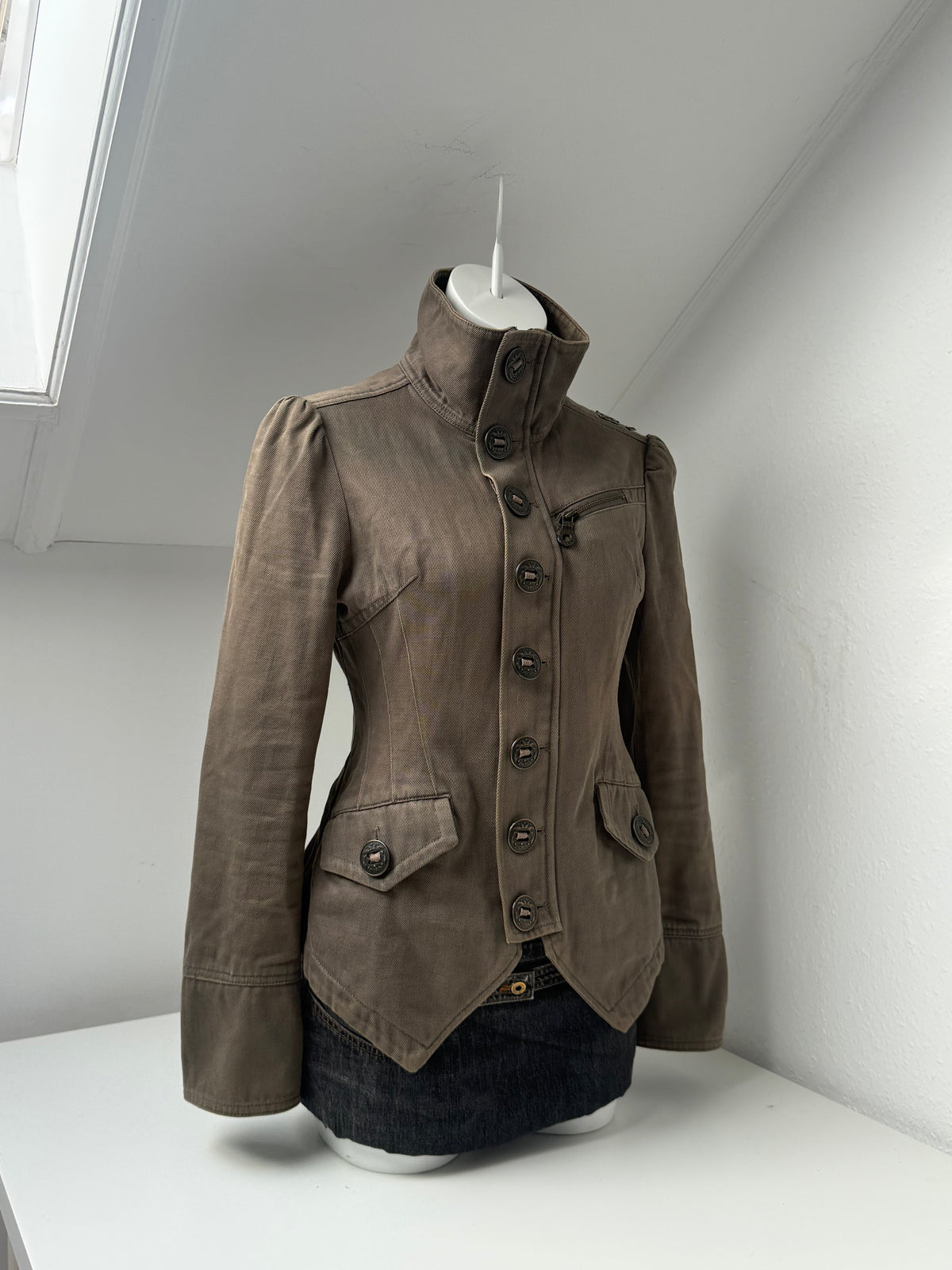 Diesel Funnel Neck Button Jacket (M)