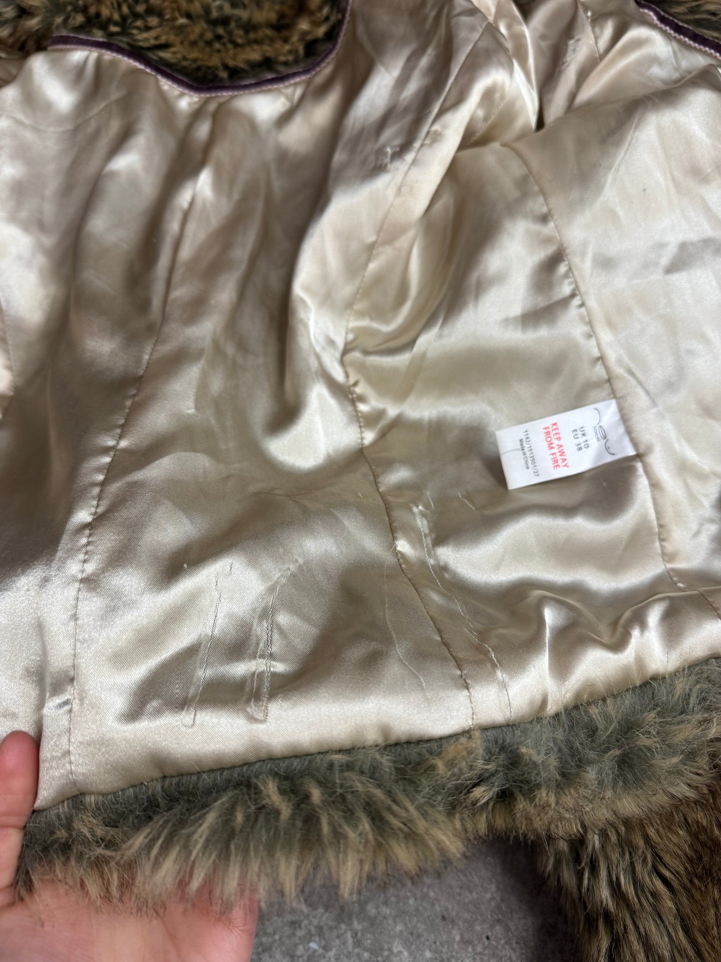 Y2K Faux Fur Jacket (UK10)