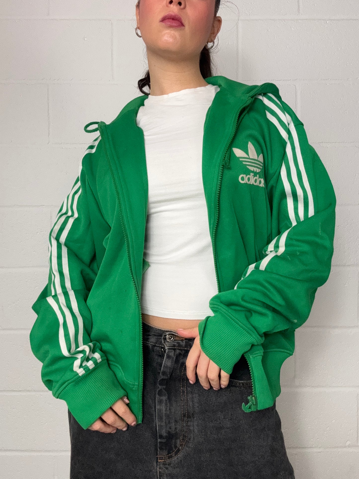 Green Adidas Hoodie (L)