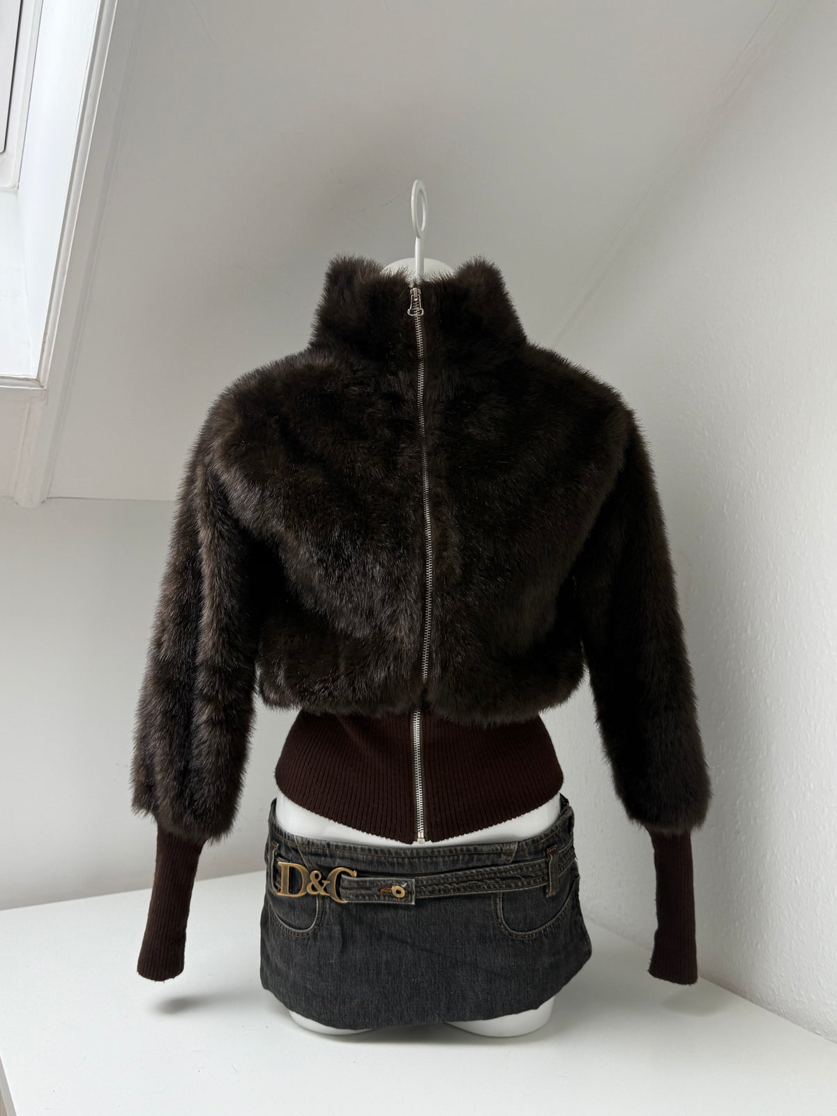 Morgan De Toi Faux Fur Bomber Jacket (S)