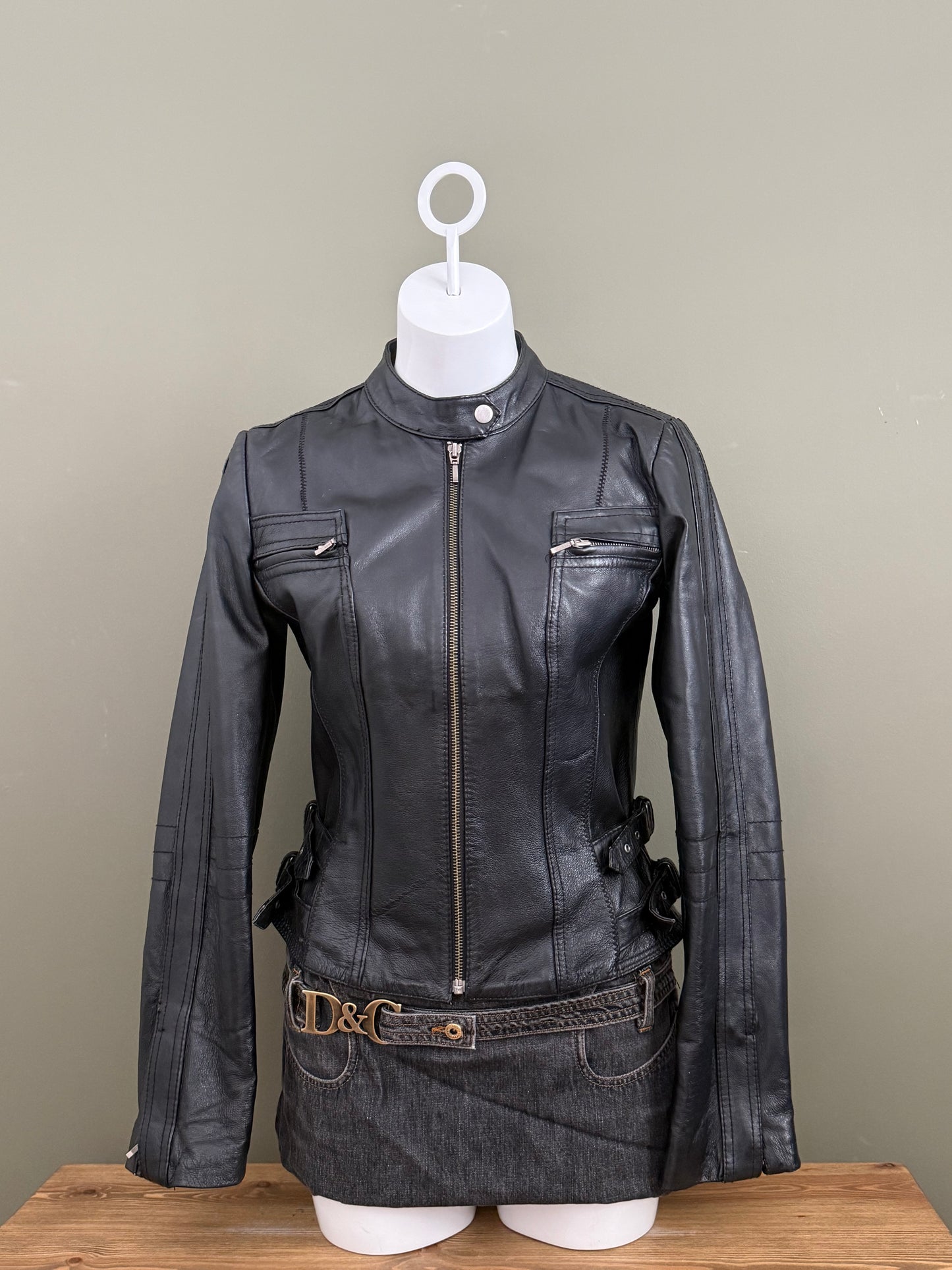 Leather Buckle Jacket (UK10)