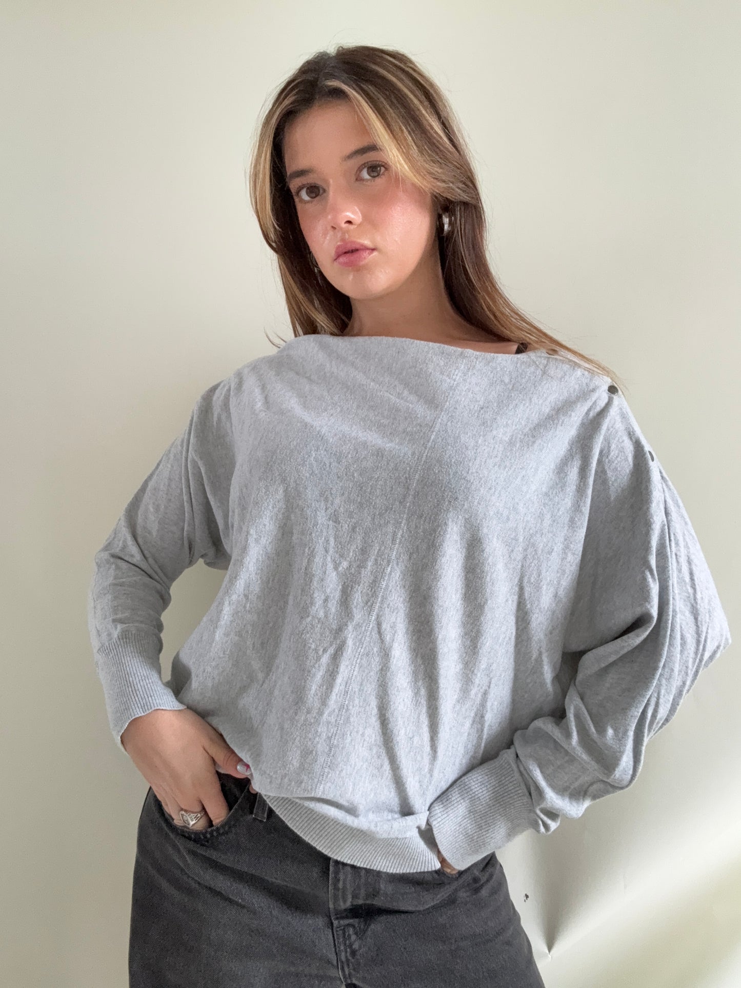 Allsaints Elle Popper Batwing Jumper (L)
