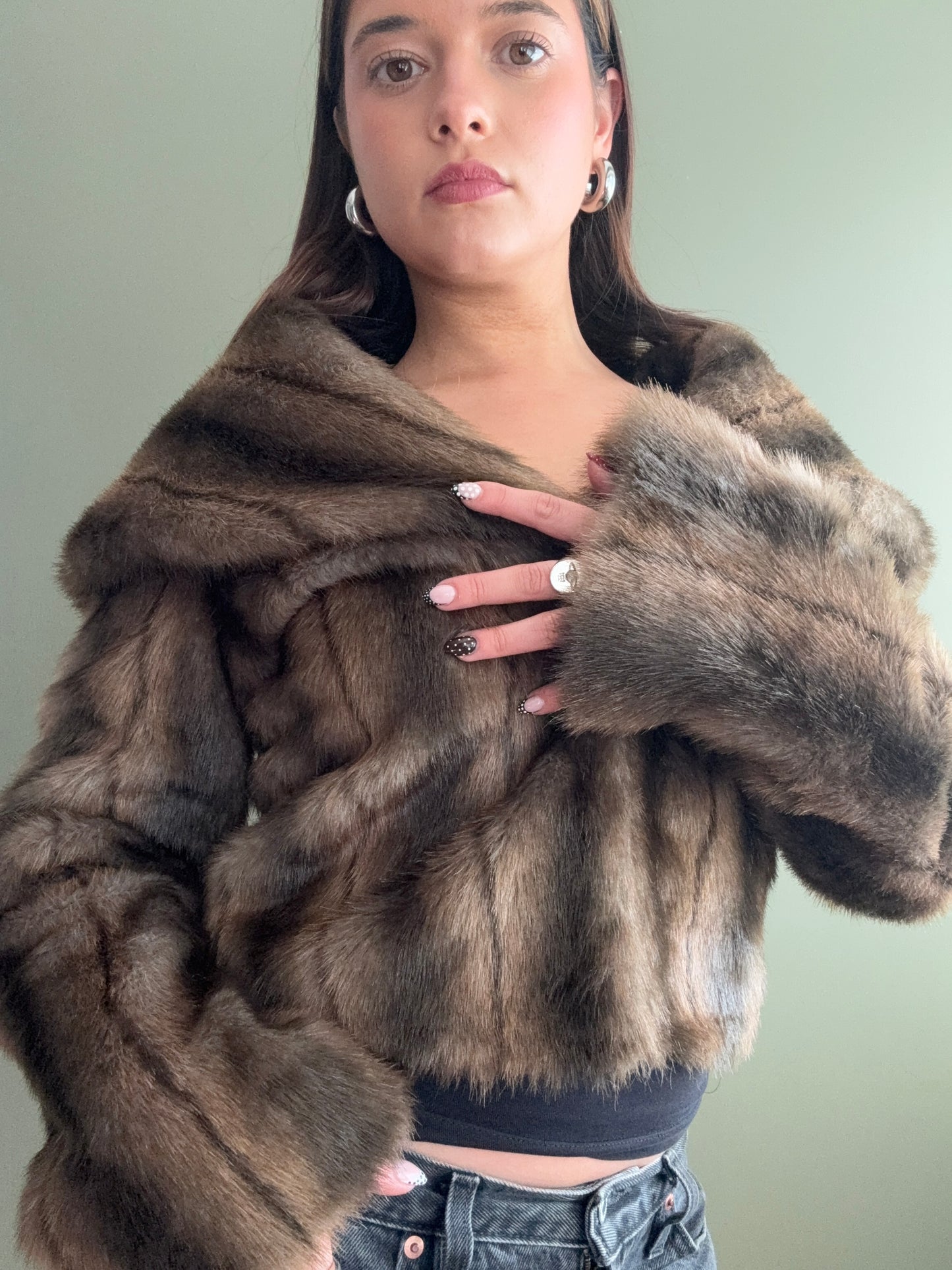 Faux Fur Jacket (S)