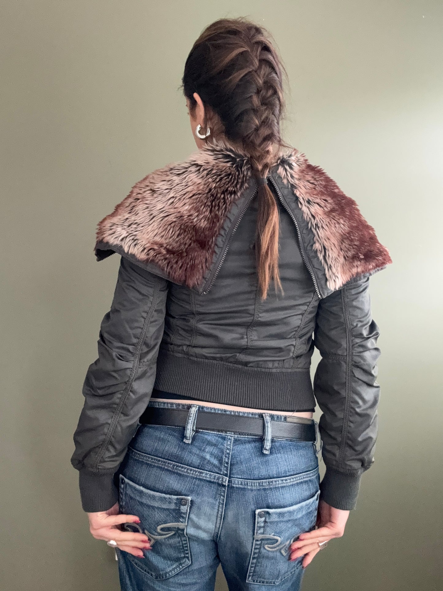 Cropped Bomber Jacket (UK6)