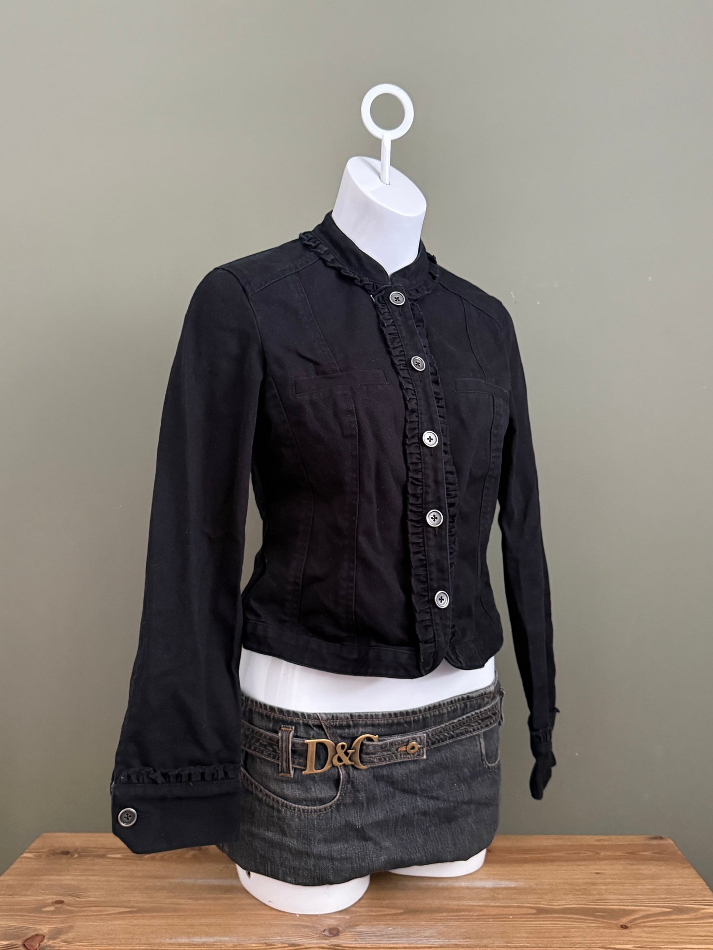 Laura Ashley Ruched Black Jacket (UK12)