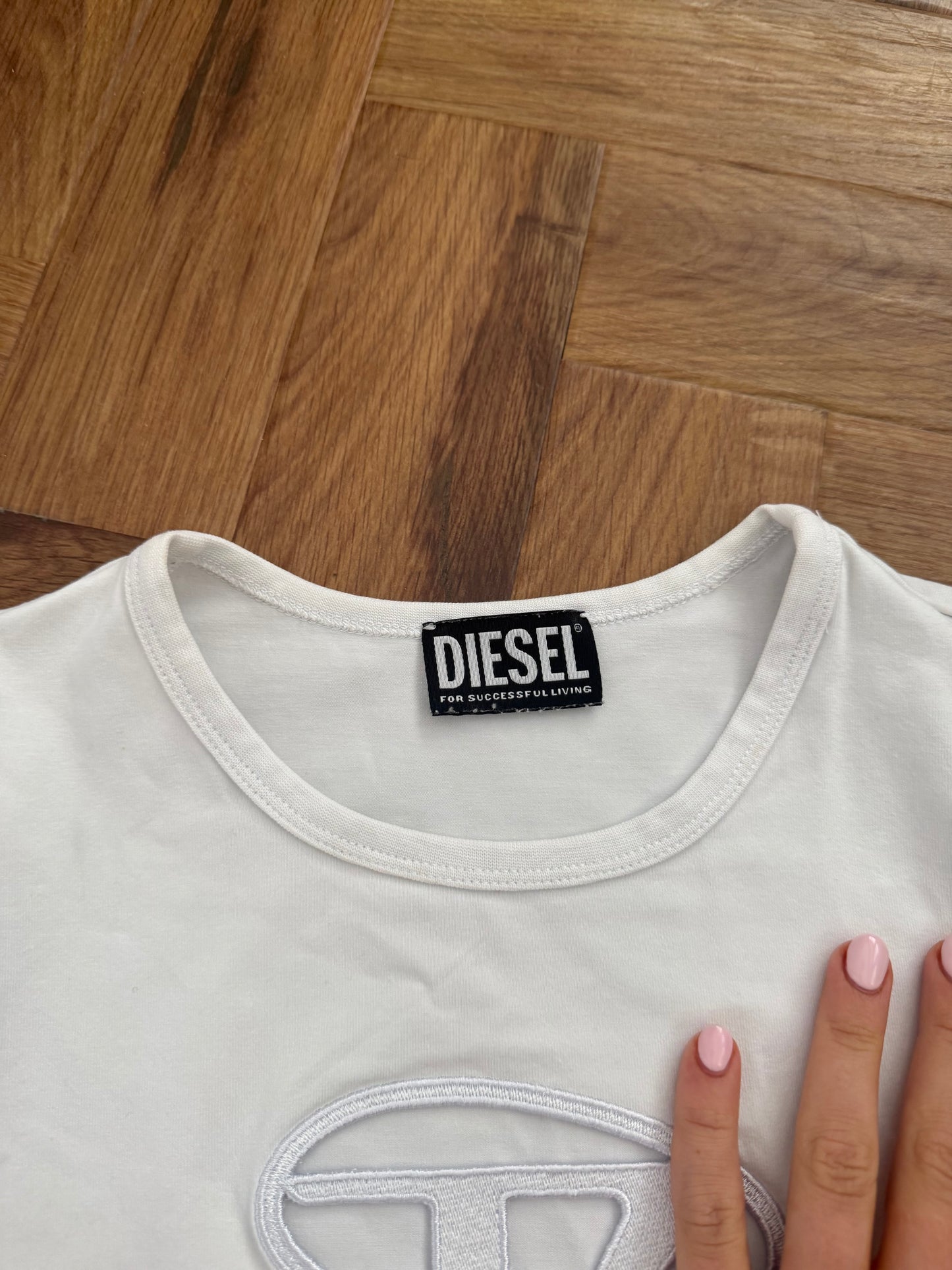 Diesel Cut Out Baby Tee (XS)