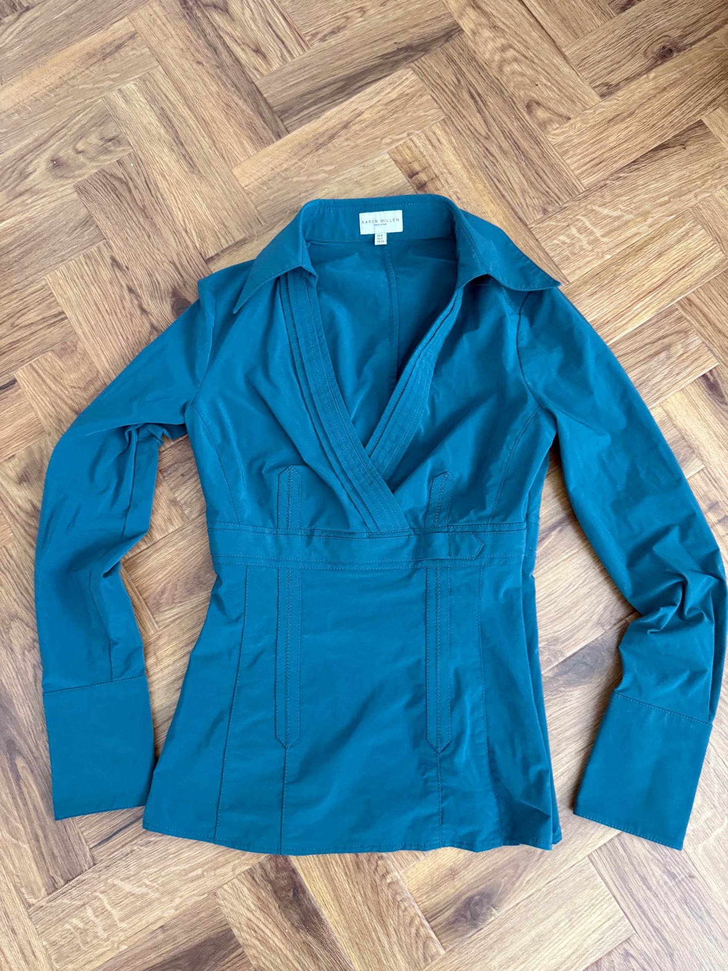 Karen Millen Fitted Slinky Shirt (UK6)