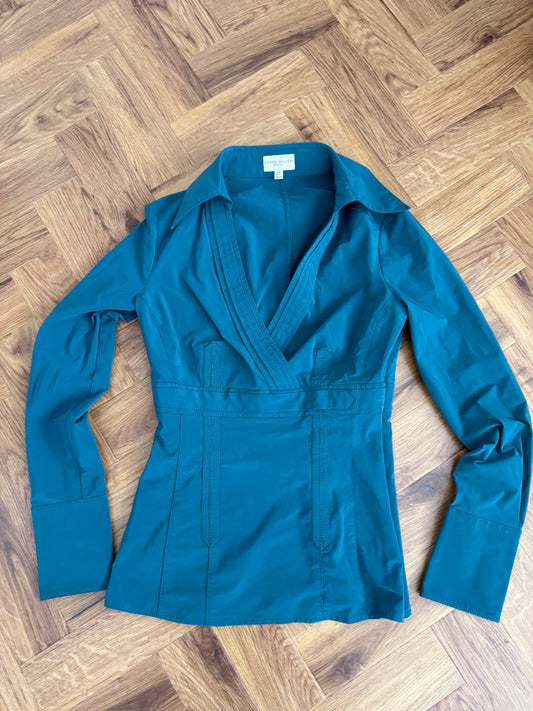 Karen Millen Fitted Slinky Shirt (UK6)