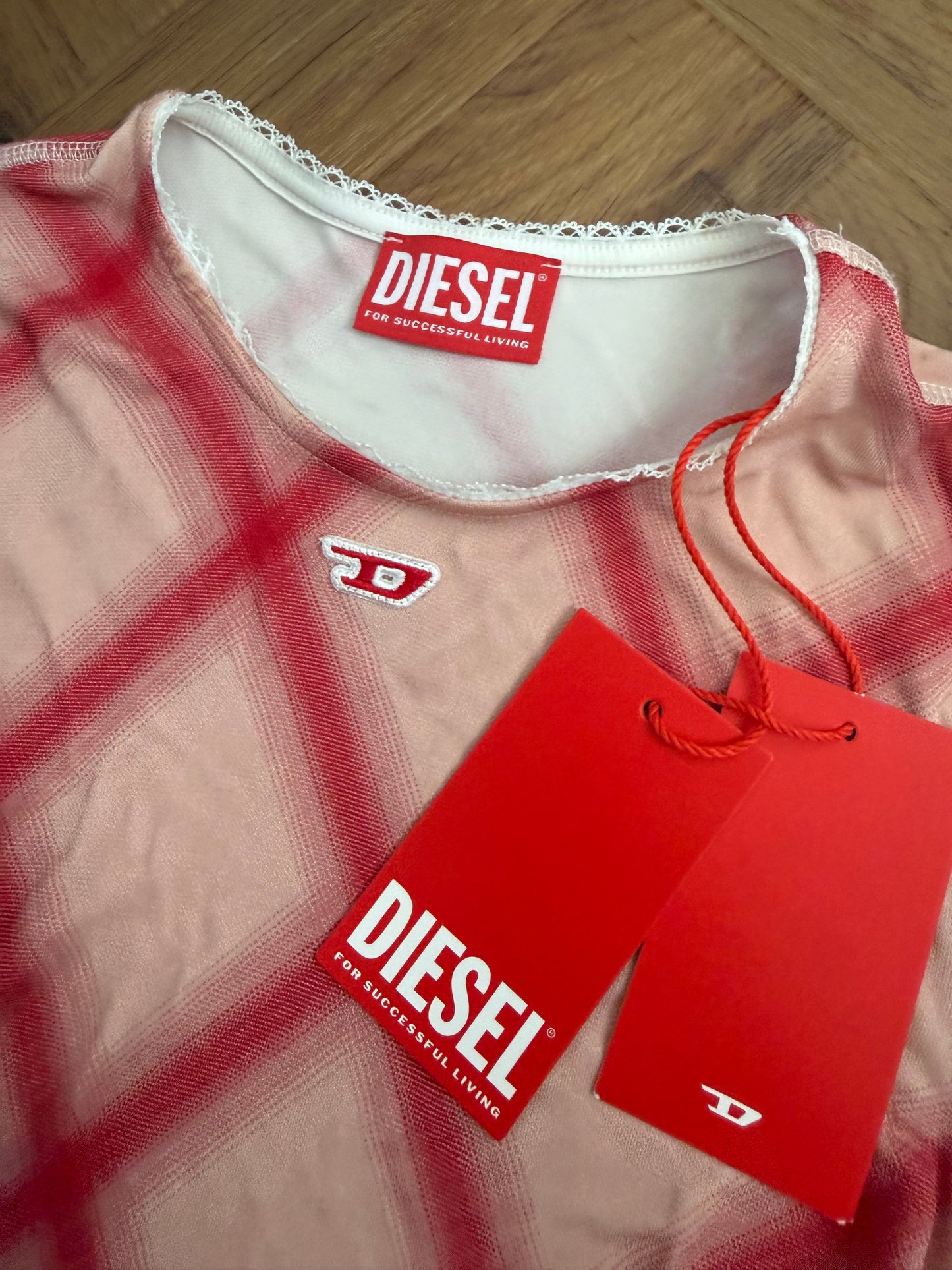 Diesel Long-sleeve Mesh Top (S)