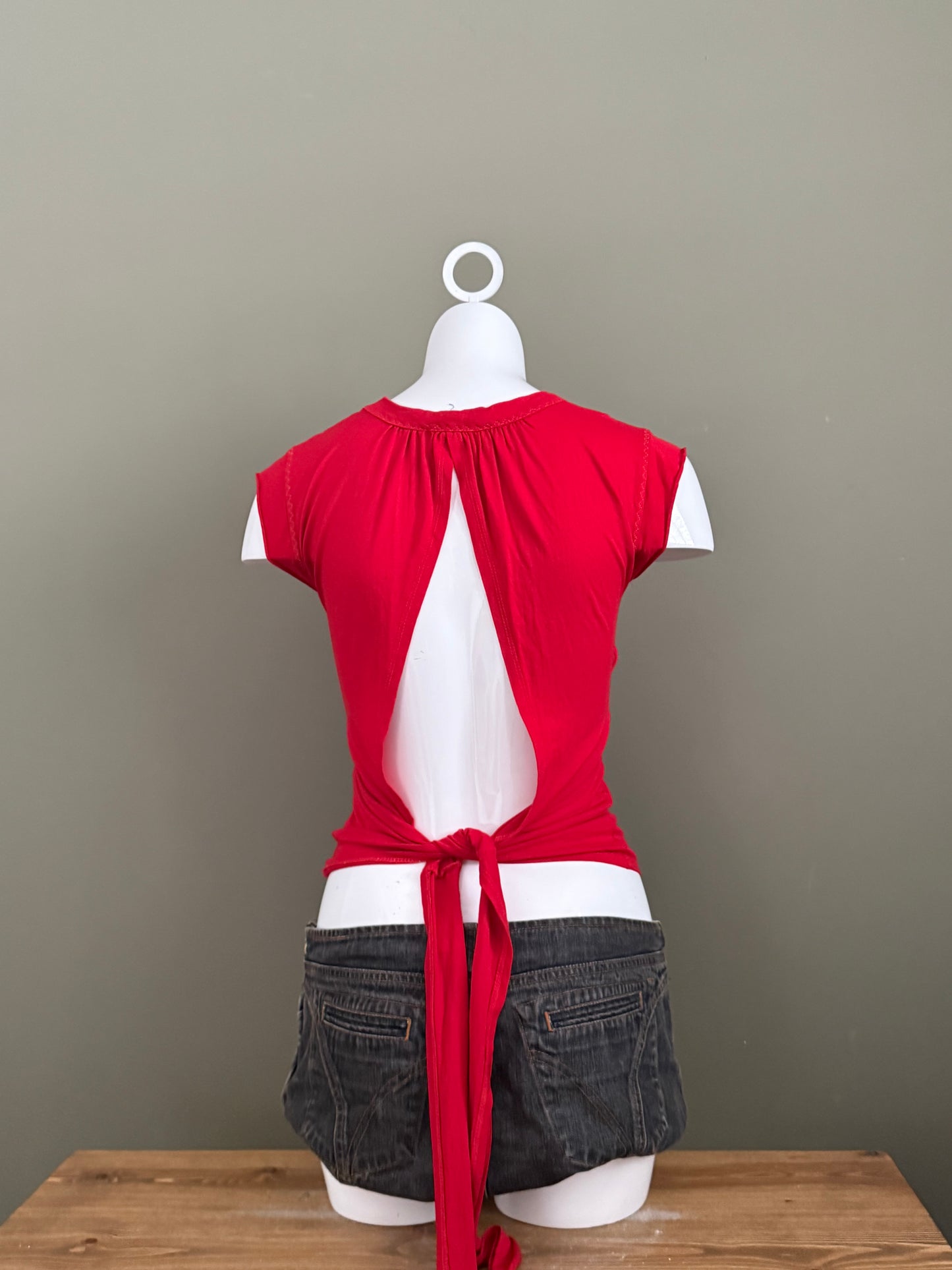 Morgan De Toi Red Tie Top (S)