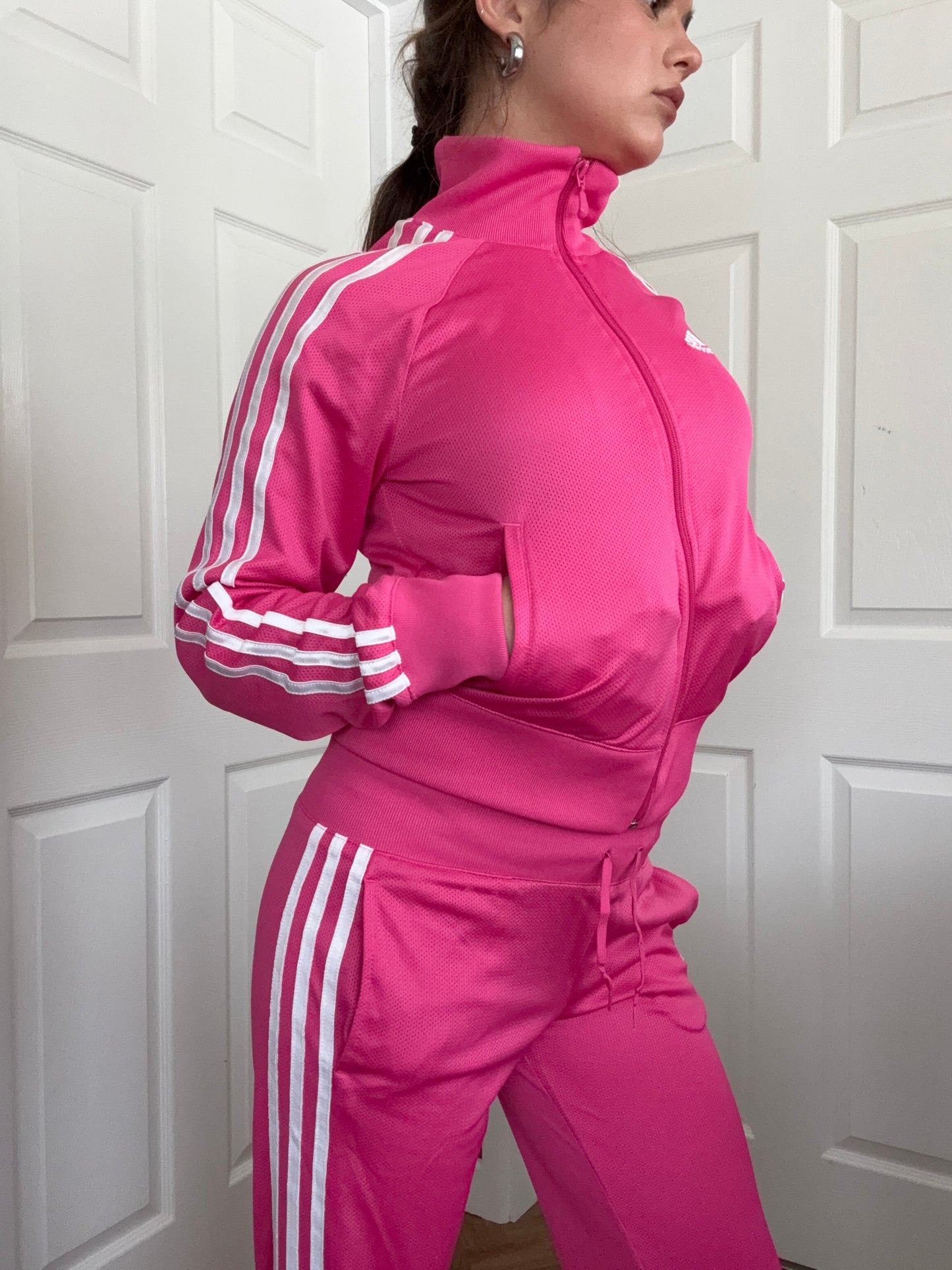 Pink Adidas Tracksuit (UK10)