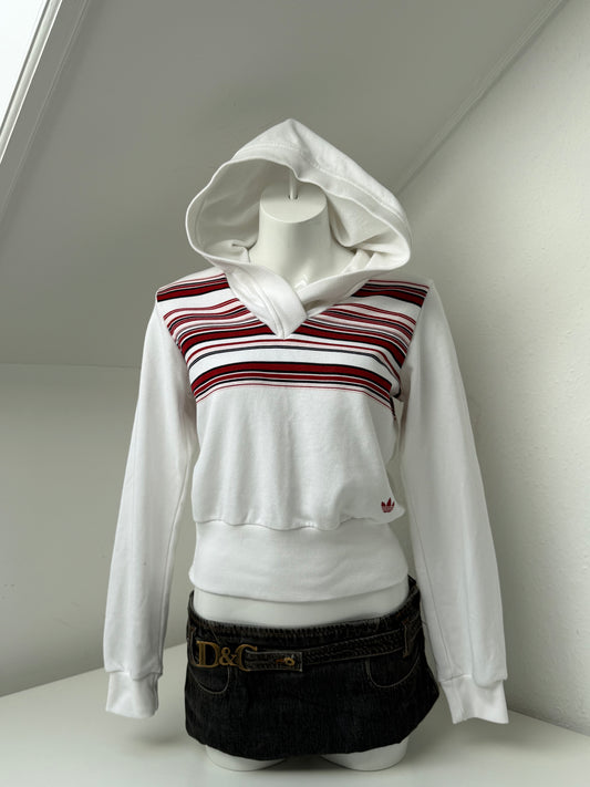 Vintage Adidas V-Neck Hoodie (UK10)